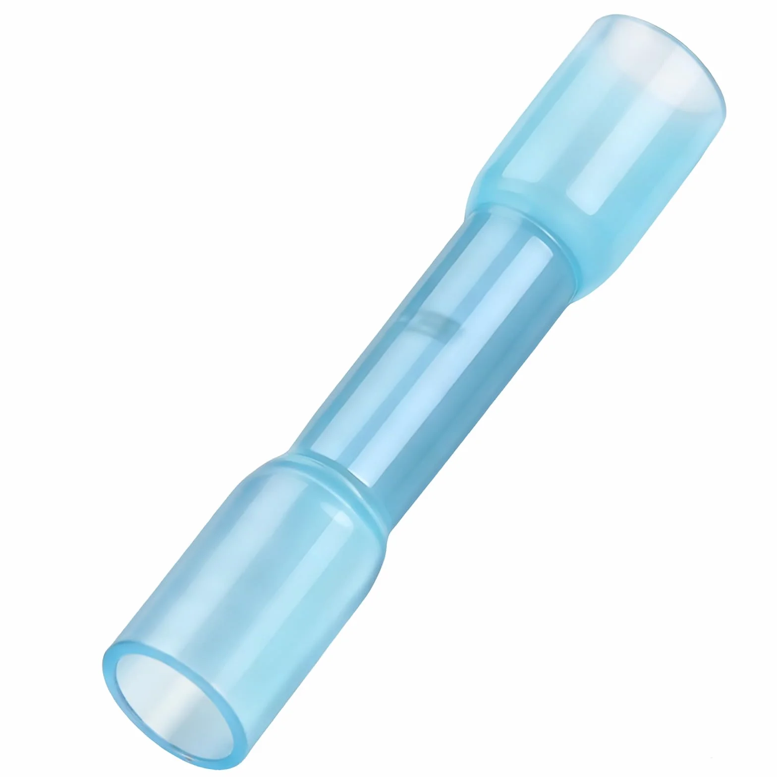 Heschen Lot de 100 connecteurs à sertir isolés thermorétractables BHT2 de 1,5 à 2,5 mm² (16-14 AWG) pour câble électrique Bleu