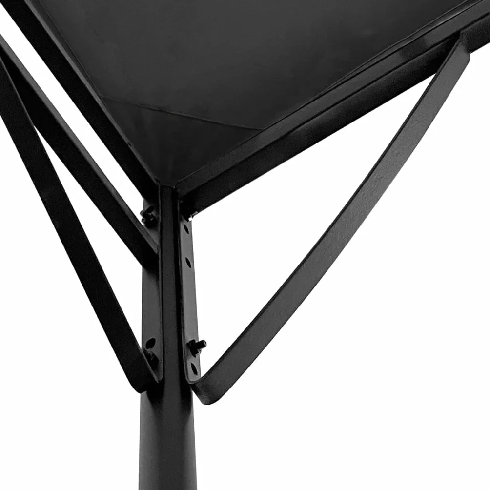 Auvent anthracite 2x2,3 m 180 g/m² tissu acier