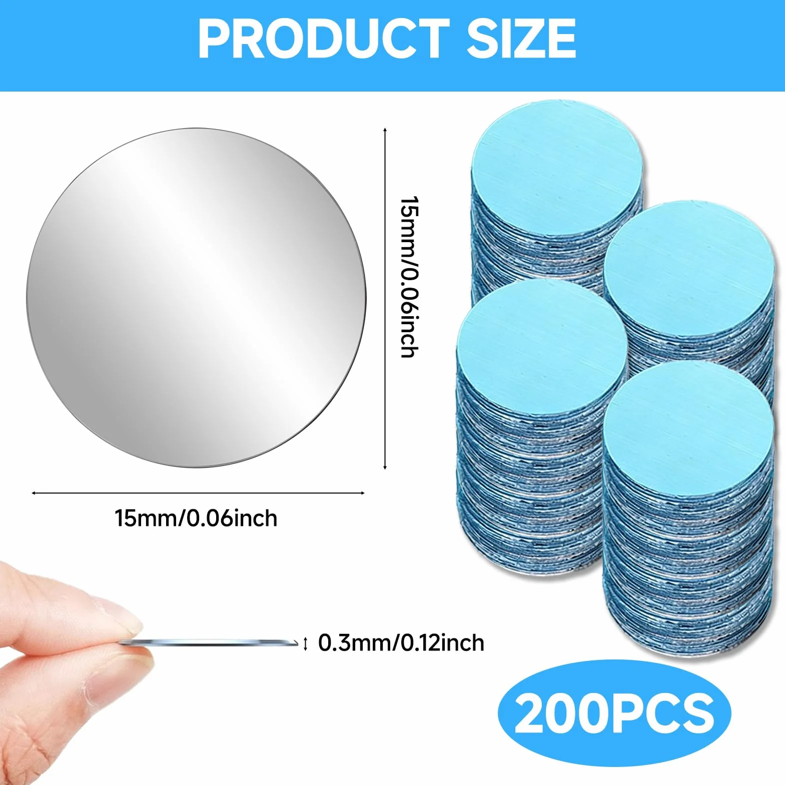 200 pcs Plaques Métalliques Adhésives, Plaque Métallique Ultra Fine 0,3 mm, Plaque Metal Autocollante Universelle Smartphone et Support Téléphone Voiture