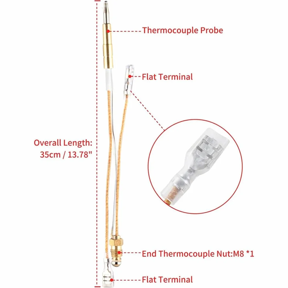 Thermocouple et Interrupteur D'Inclinaison pour Chauffage Terrasse au Gaz Extérieur - Kit Réparation