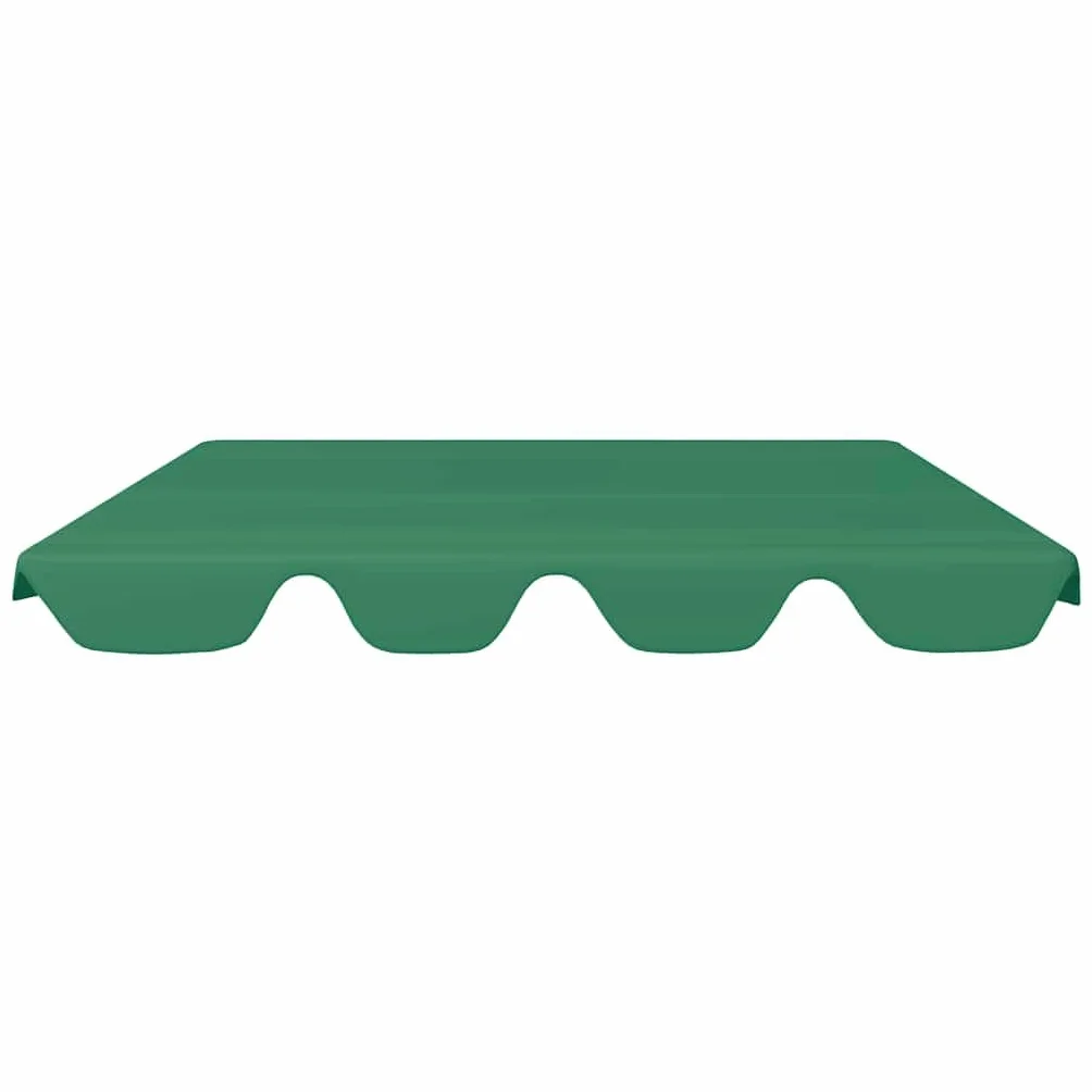 vidaXL Toit de Remplacement pour Balançoire Imperméable Vert 188/168x145/110 cm