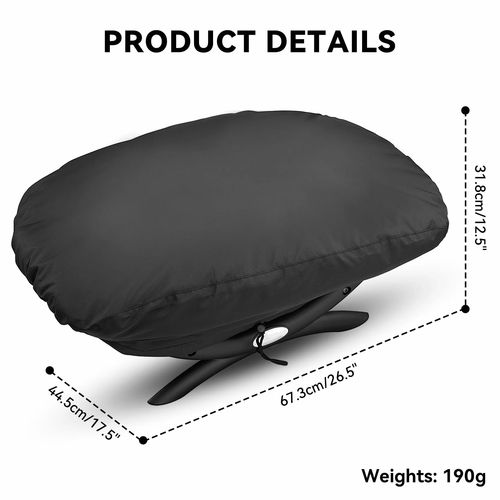 onlyfire Housse de Barbecue pour Weber Q100 Q1000 Q120 Q140 Q1200 Q1400 Baby Q