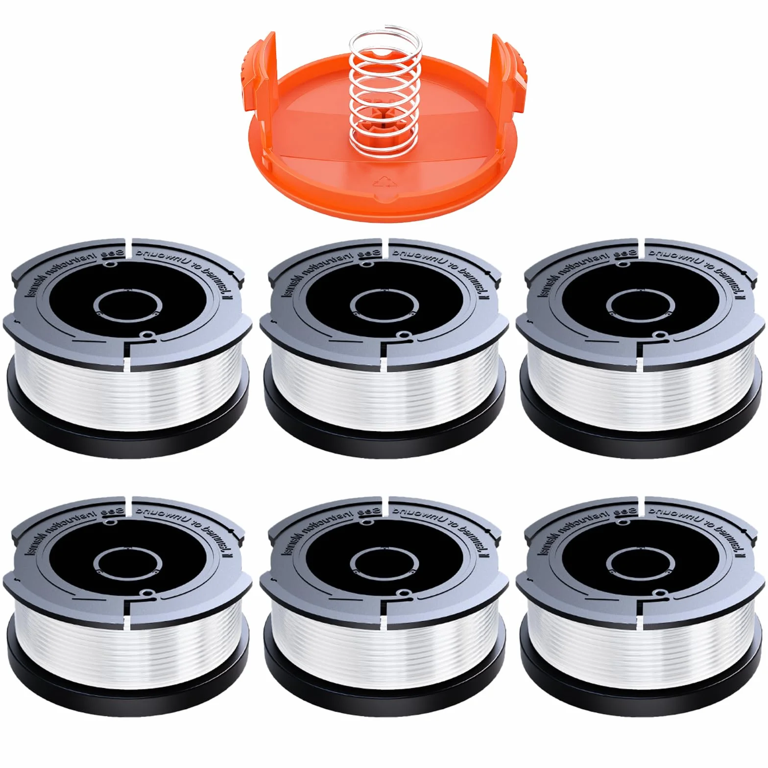 Black et Decker Bobine Fil Coupe Bordure 6 Pièces Ø1.65mm 10m Rechange