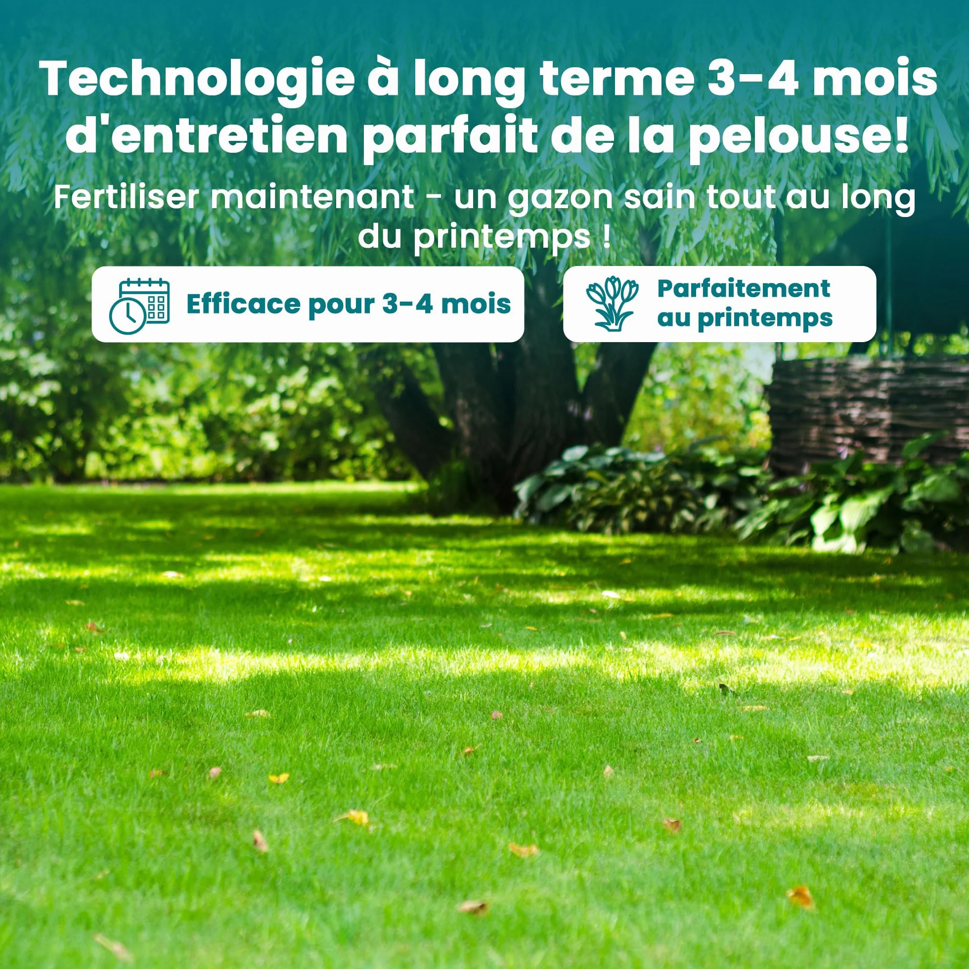 LERAVA Engrais Gazon Printemps Marathon NPK libération lente anti mousse – Fertilisant pelouse azote