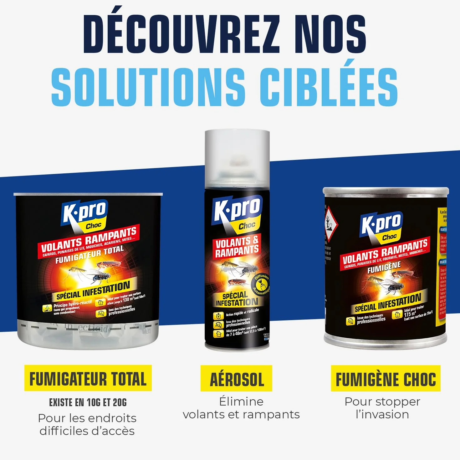 K.PRO Fumigateur Insecticide 10g 25-50m² Action Longue Durée Professionnel