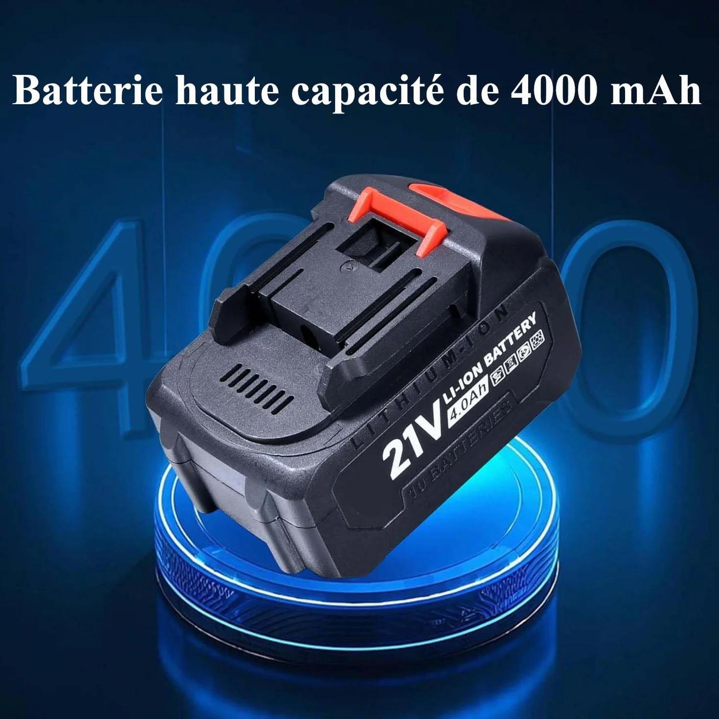 Souffleur de Turbo sans Fil 130 000 TR/Min 4000mAh sans Balais avec Buse Prolongée