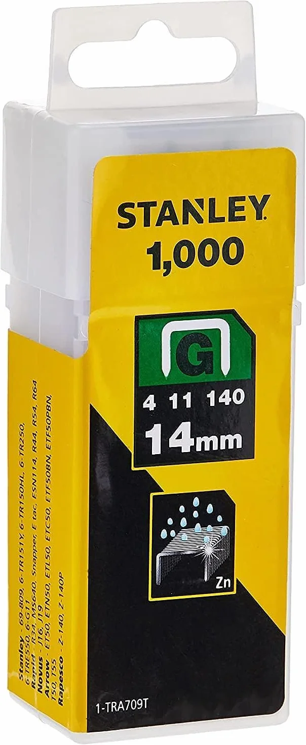 STANLEY 1-TRA709T Agrafe 14 mm Type G Boîte 1000 pièces