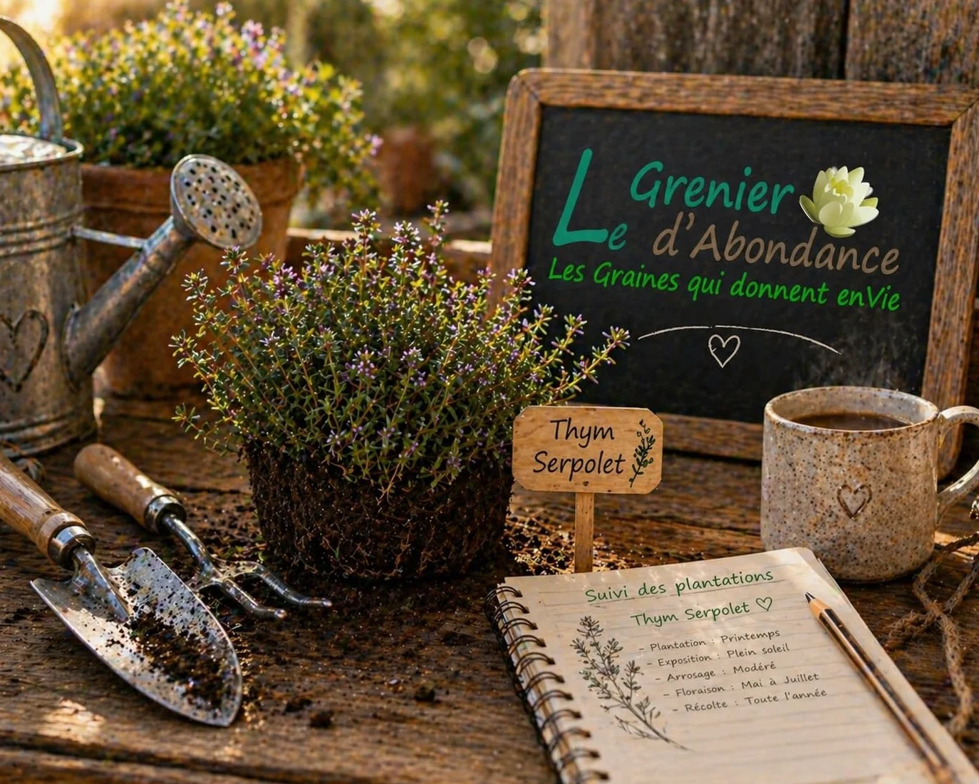 Le Grenier d'Abondance THYM SERPOLET Thymus serpylum 100 graines Aromatiques à semer