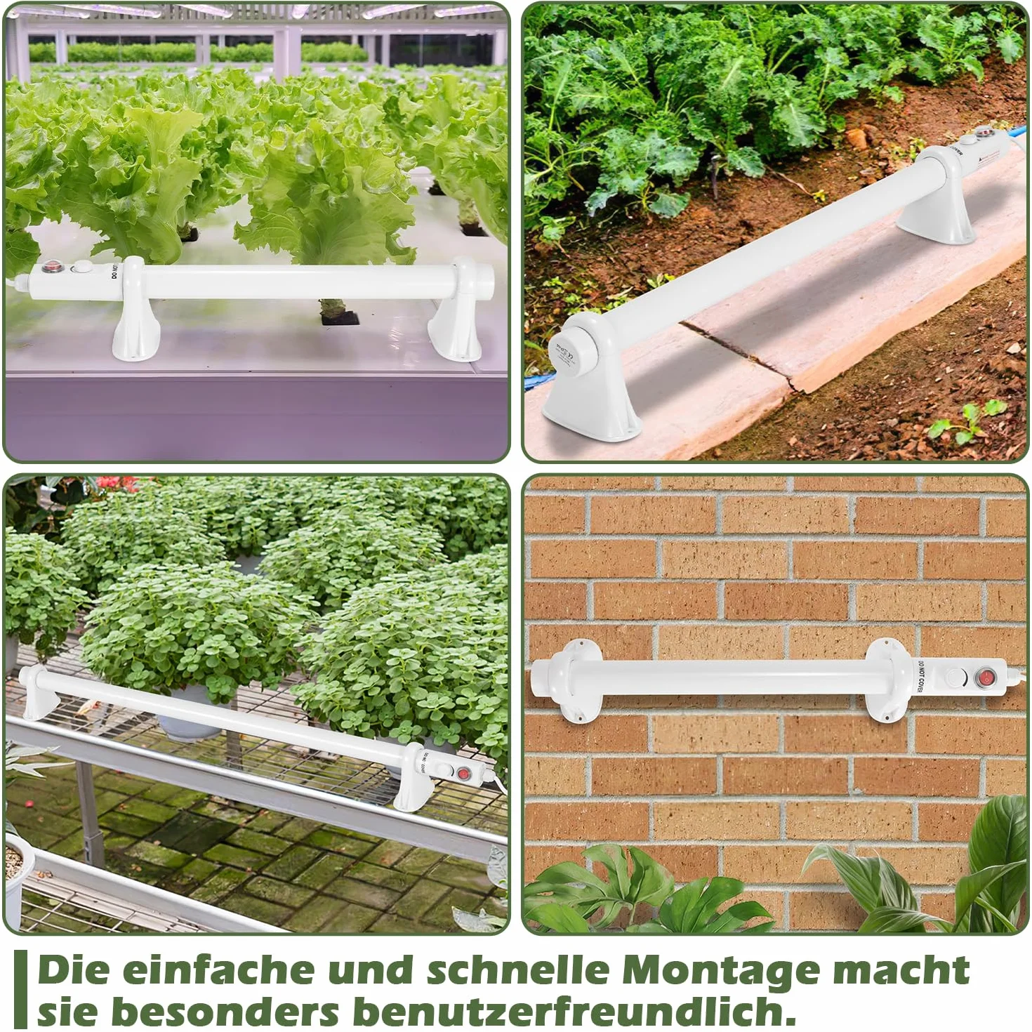 Sonnewelt Chauffage électrique de serre 90 W intégré