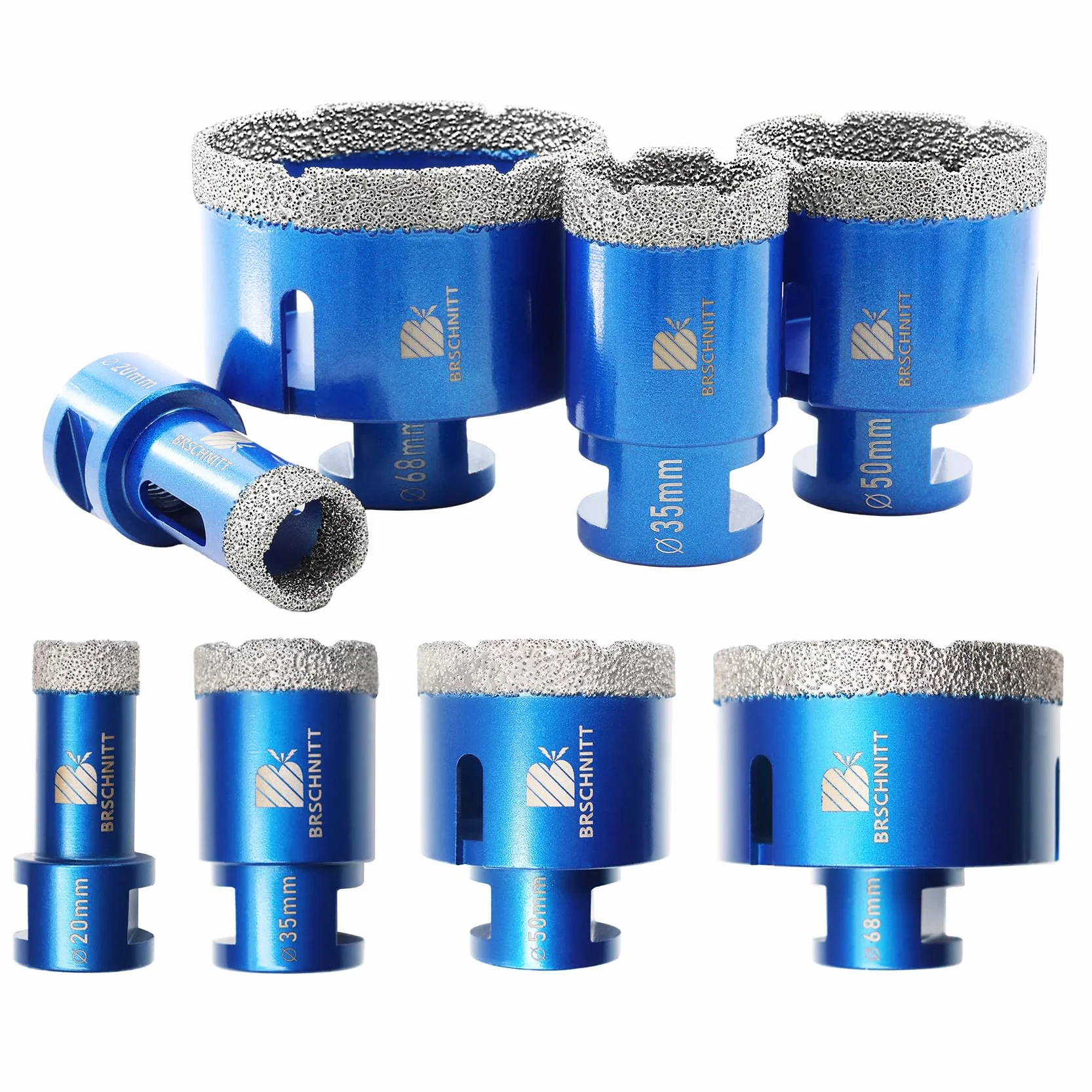 Forets Carrelage Diamant 20/35/50/68mm BRSCHNITT Brasé Sous Vide Trépans Filetage M14 Porcelaine Granit