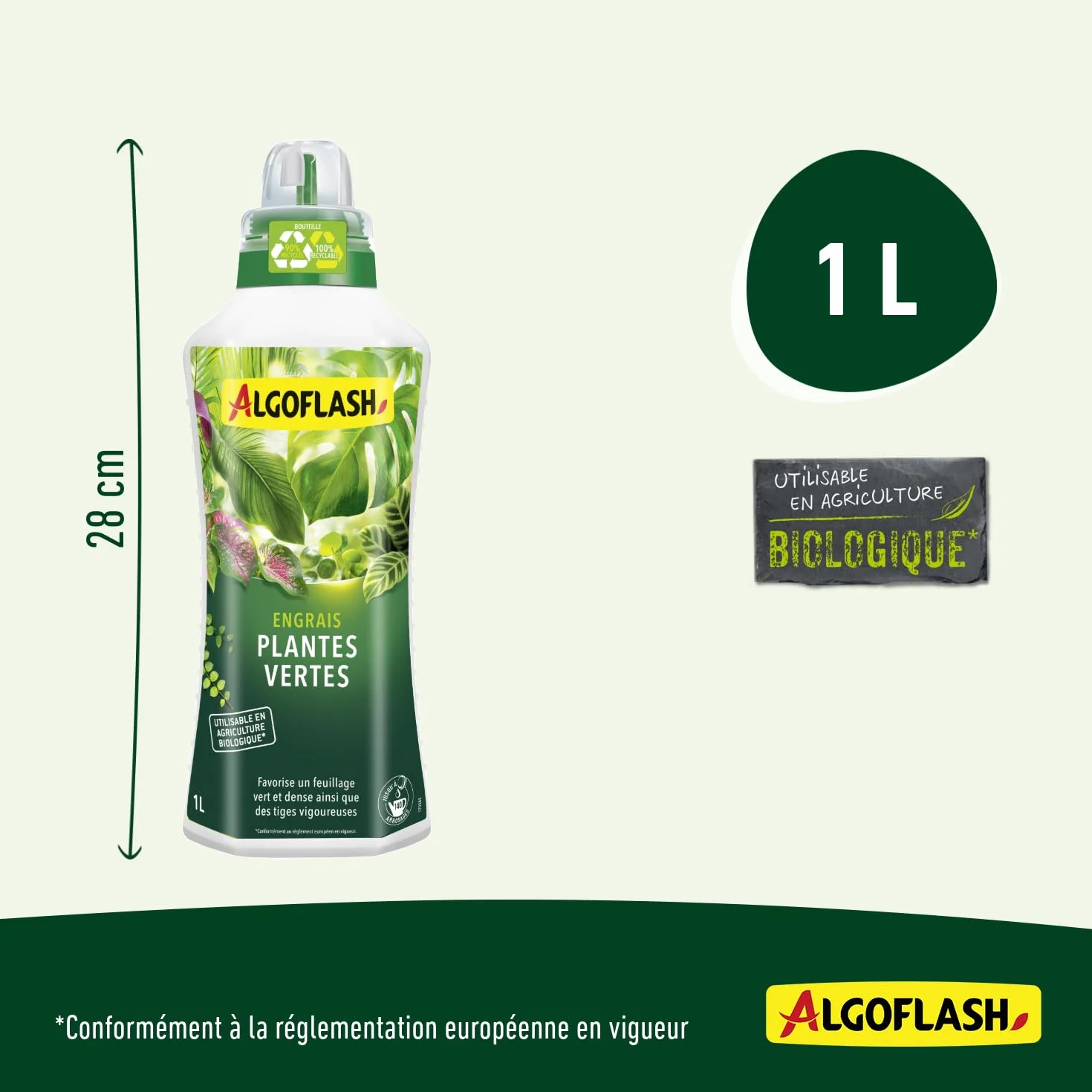 Algoflash Engrais Liquide Plantes Vertes 1 L Agriculture Biologique
