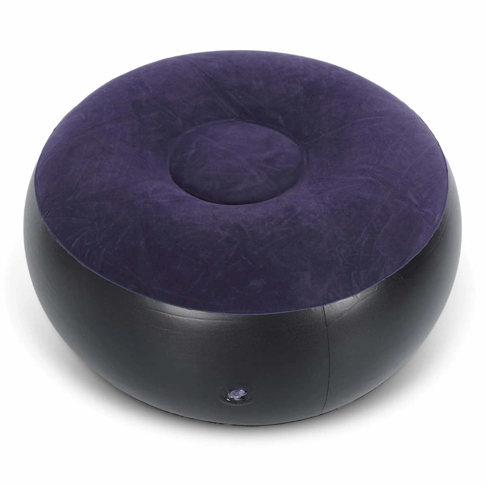 Tabouret Gonflable Multifonction en PVC Violet, Pouf Gonflable pour Camping Extérieur