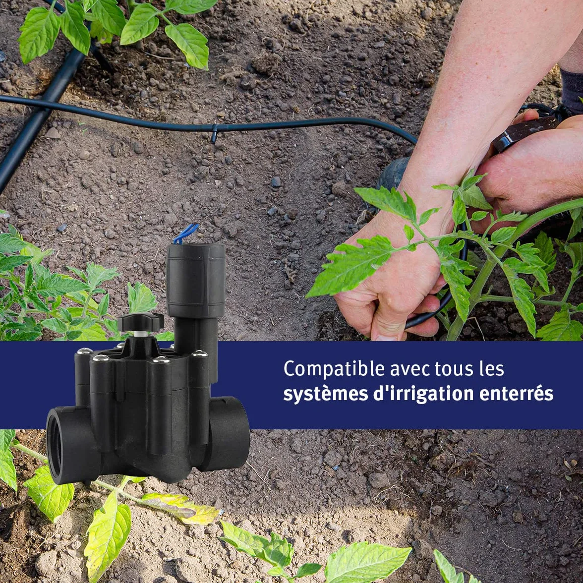 Aqua Control Q160C Électrovanne d'irrigation 1" filetage femelle 24 VAC régulateur de débit
