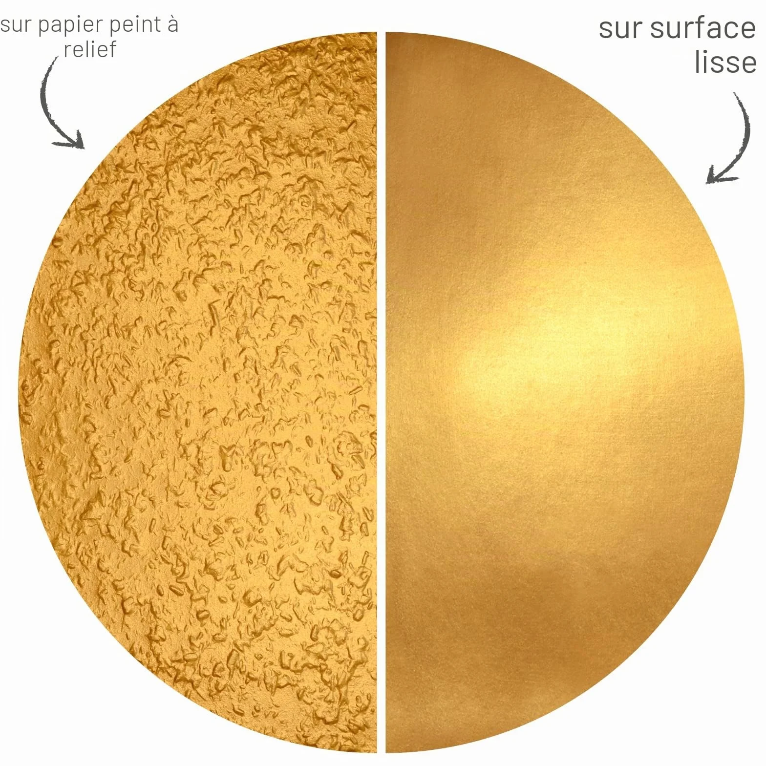 Peinture murale métallique (2500 ml - Rouge et doré) - Effet - Peinture créative pour décoration murale avec aspect métallique pour l'intérieur - Peinture décorative fabriquée en