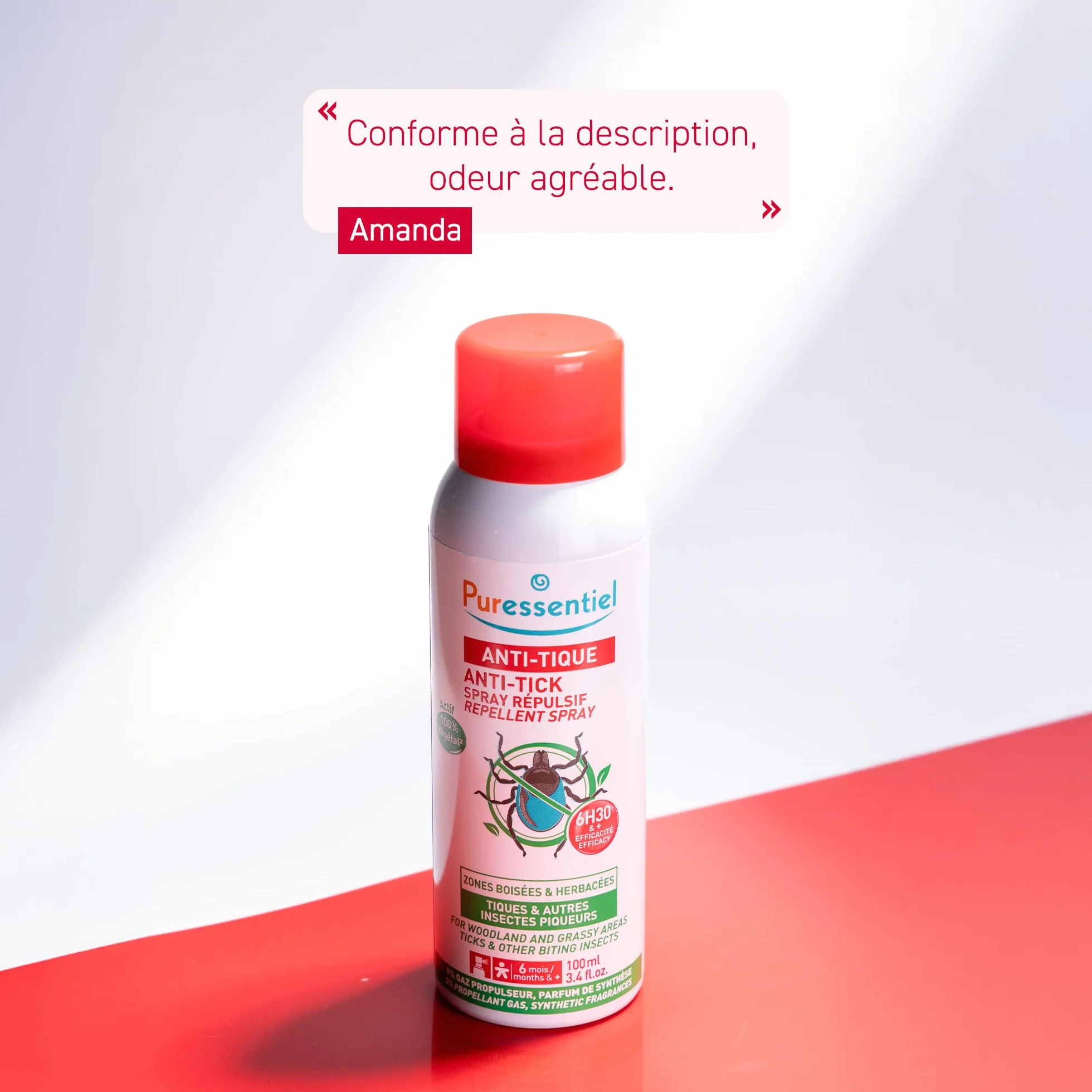 Puressentiel Spray Répulsif Anti-Tiques 100 ml – Protection forêt randonnée – Actif végétal eucalyptus citronné