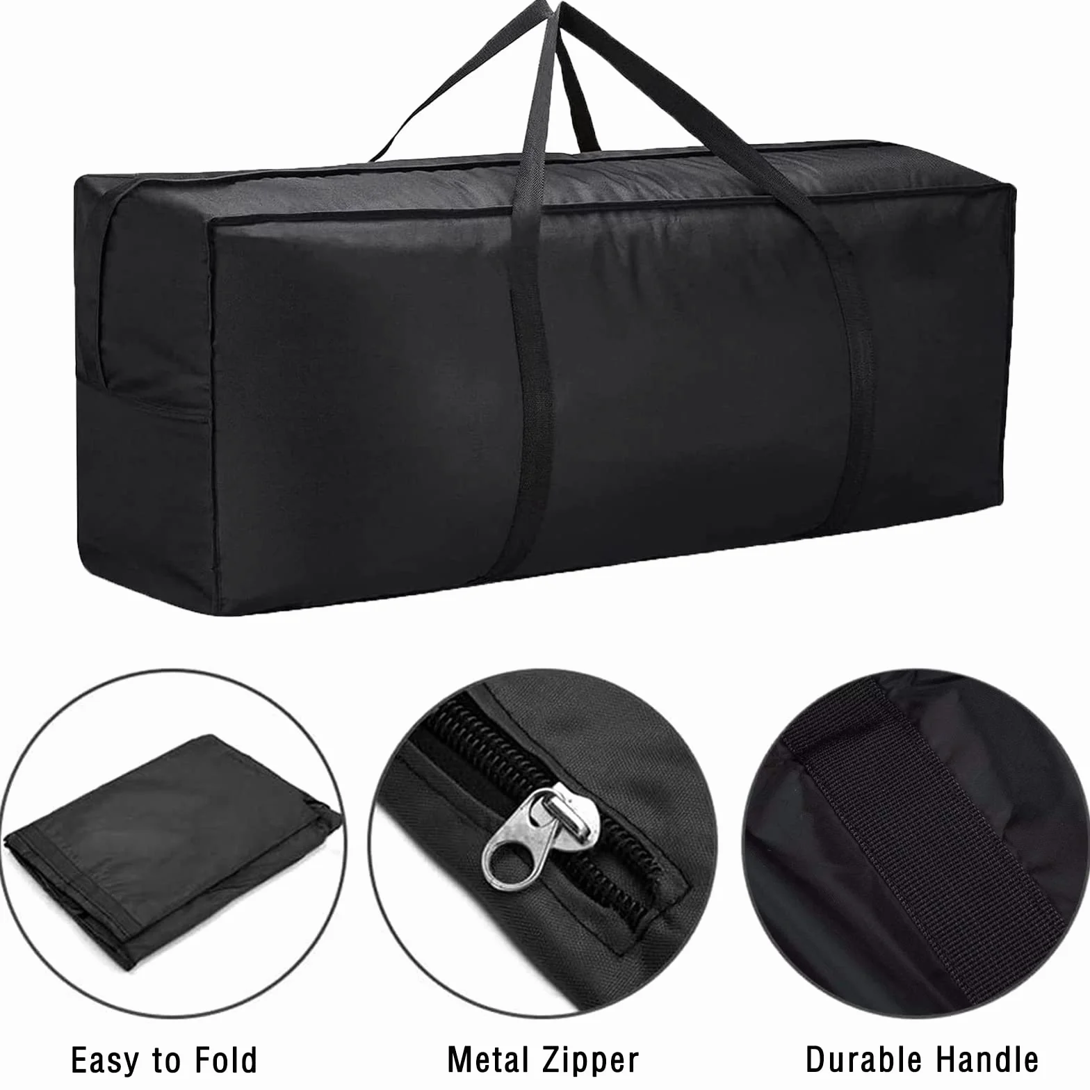 Kingling Sac de Rangement imperméable pour Coussins de Jardin 173 x 76 x 51 cm