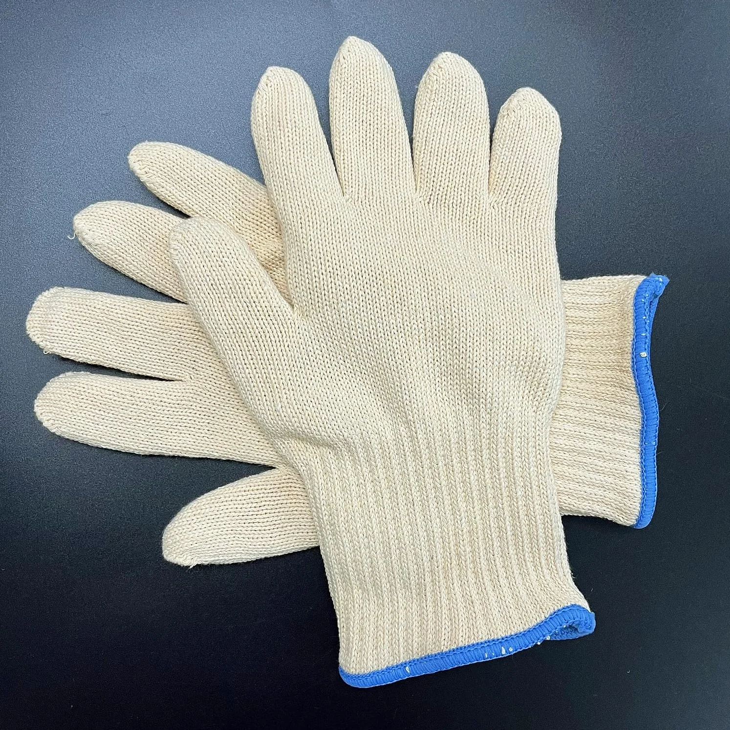 JZK Gants Anti Chaleur Four Résistant à Chaleur Coton Tricoté Épais pour Friteuse à Air Barbecue