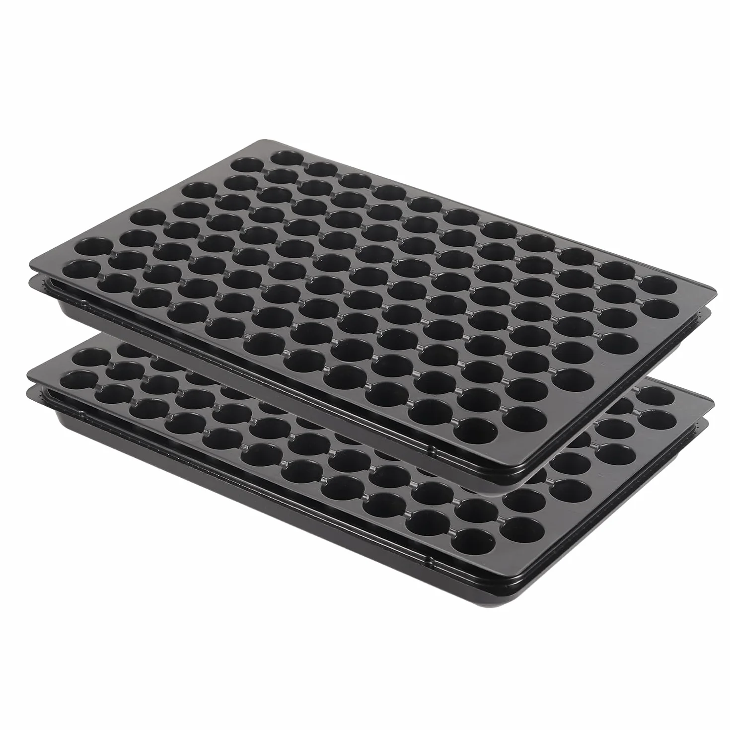 Lot de 2 plaques de culture avec soucoupe 103 trous plantation plateau semences 103 pots Ø 30 mm pour semis boutures