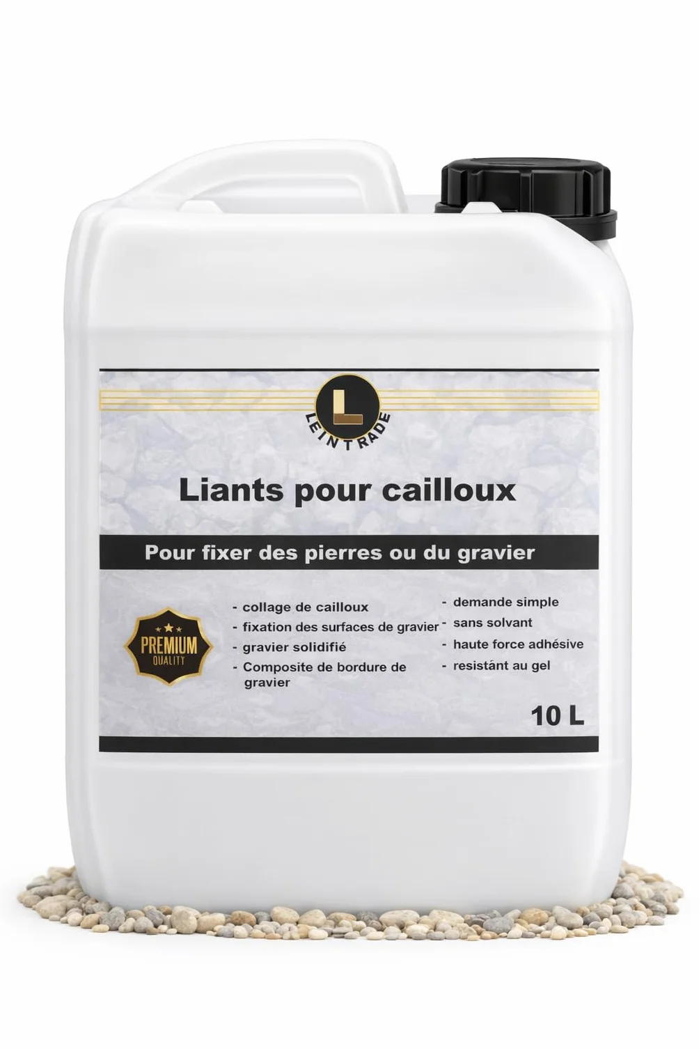 Liant pour Gravier 10L Extérieur – Stabilisateur pour Cailloux et Pierres – Colle pour Allées et Terrasses