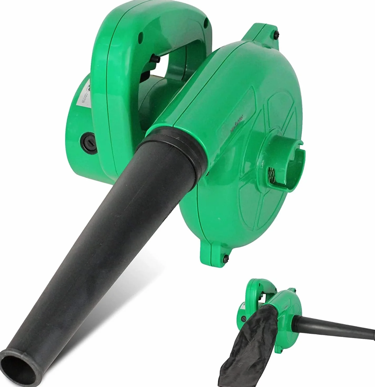 FISHTEC Mini Souffleur Aspirateur 2 en 1 500W Électrique avec Sac Feuilles Jardin