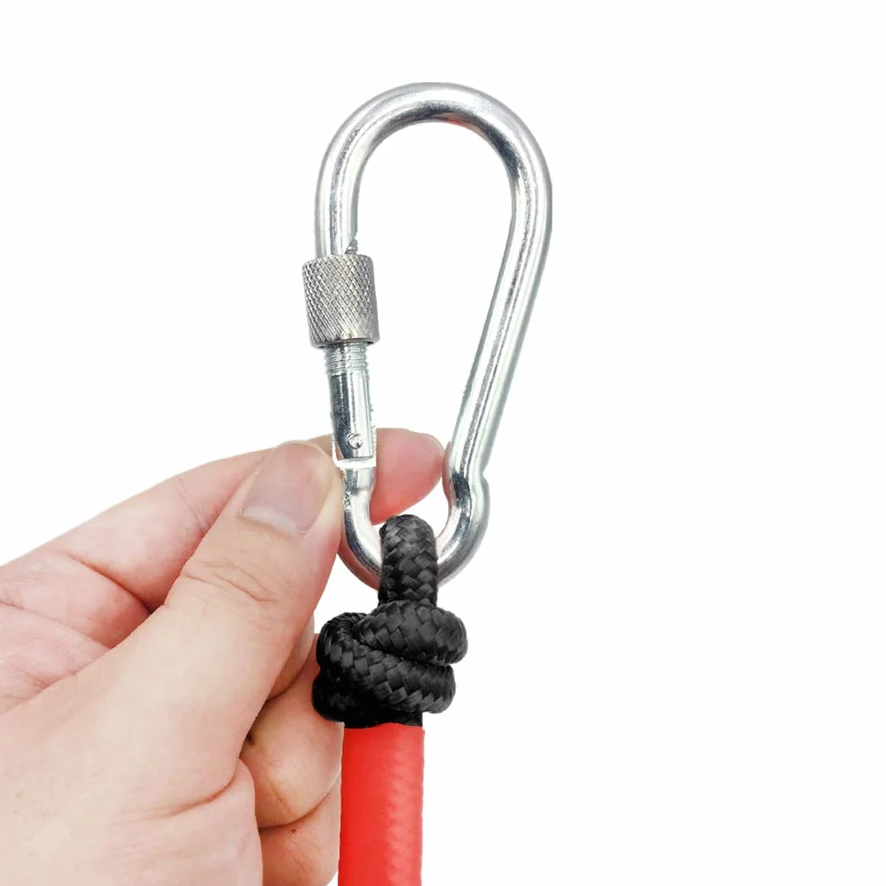 UTOMAG Corde en Nylon avec 2 Fermoir à Ressort - Corde Tressée de 20 Mètres, Multifonctionnelle pour la Pêche Magnétique, la Fixation de Charges et Le Séchage du Linge (Diamètre 6mm, Noir)