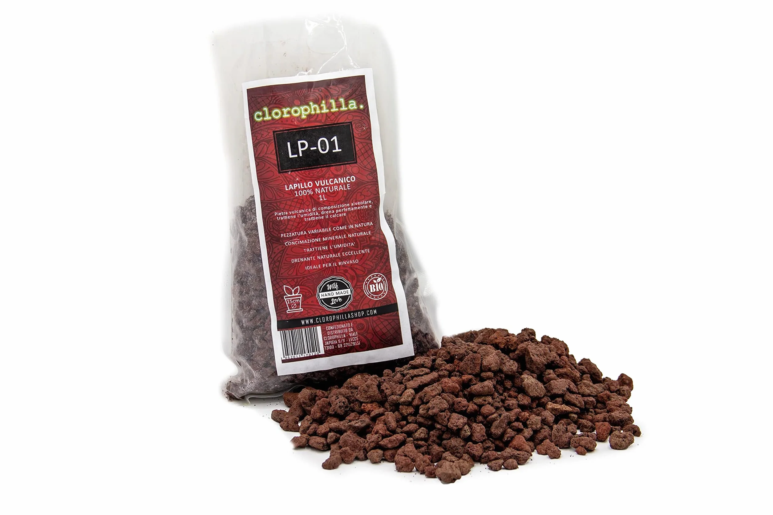 Lapillo volcanique pierre pour jardin naturel paillage aquarium 1 litre