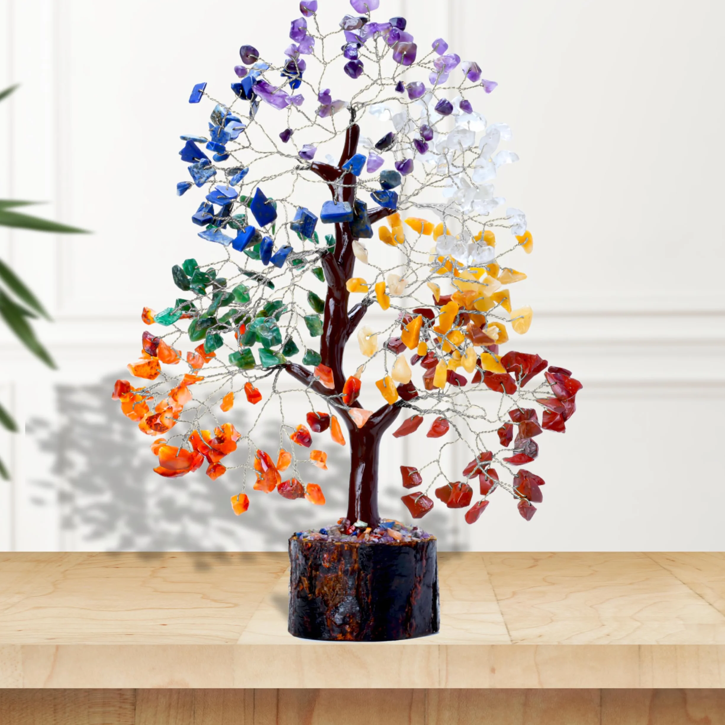 Arbre de vie 7 chakras Bonsaï en cristal fait à la main Décoration spirituelle