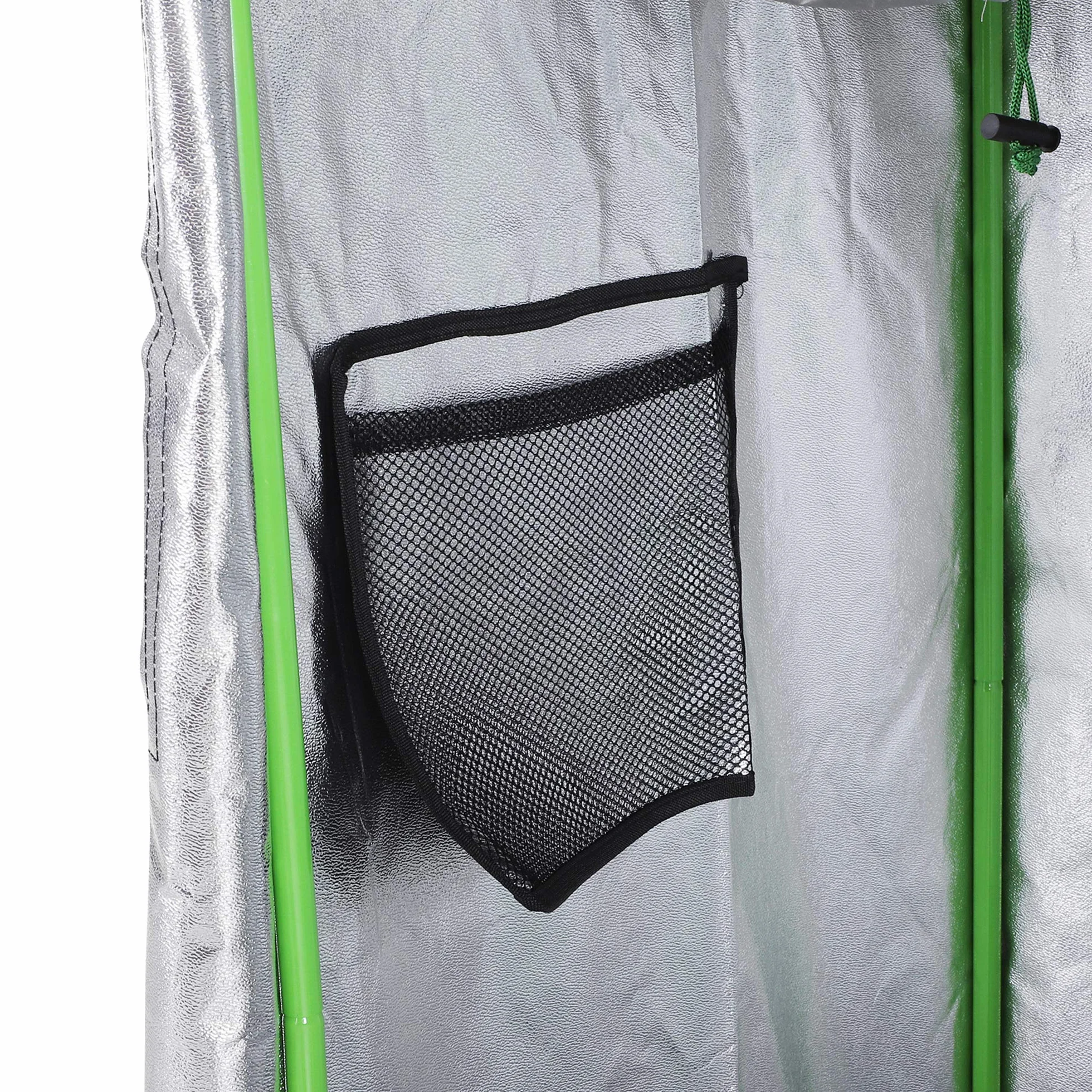 Outsunny Serre Hydroponique Oxford 600D 60x60x140 cm Noir avec 3 Prises d'Air Réglables