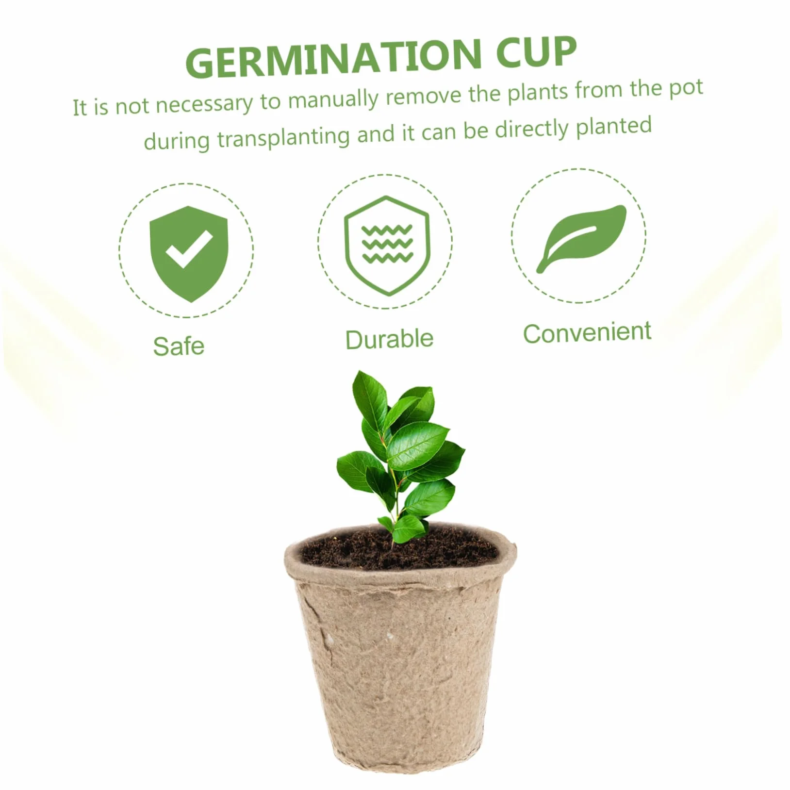 ORFOFE 40 pièces Pots de Semis Biodégradables Papier Pulp Ronds pour Jardinage