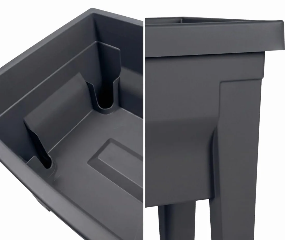 Espace Potager Veg&Table City 57 L Zone Rétention d'Eau 76 x 38,5 x 68 cm Gris anthracite