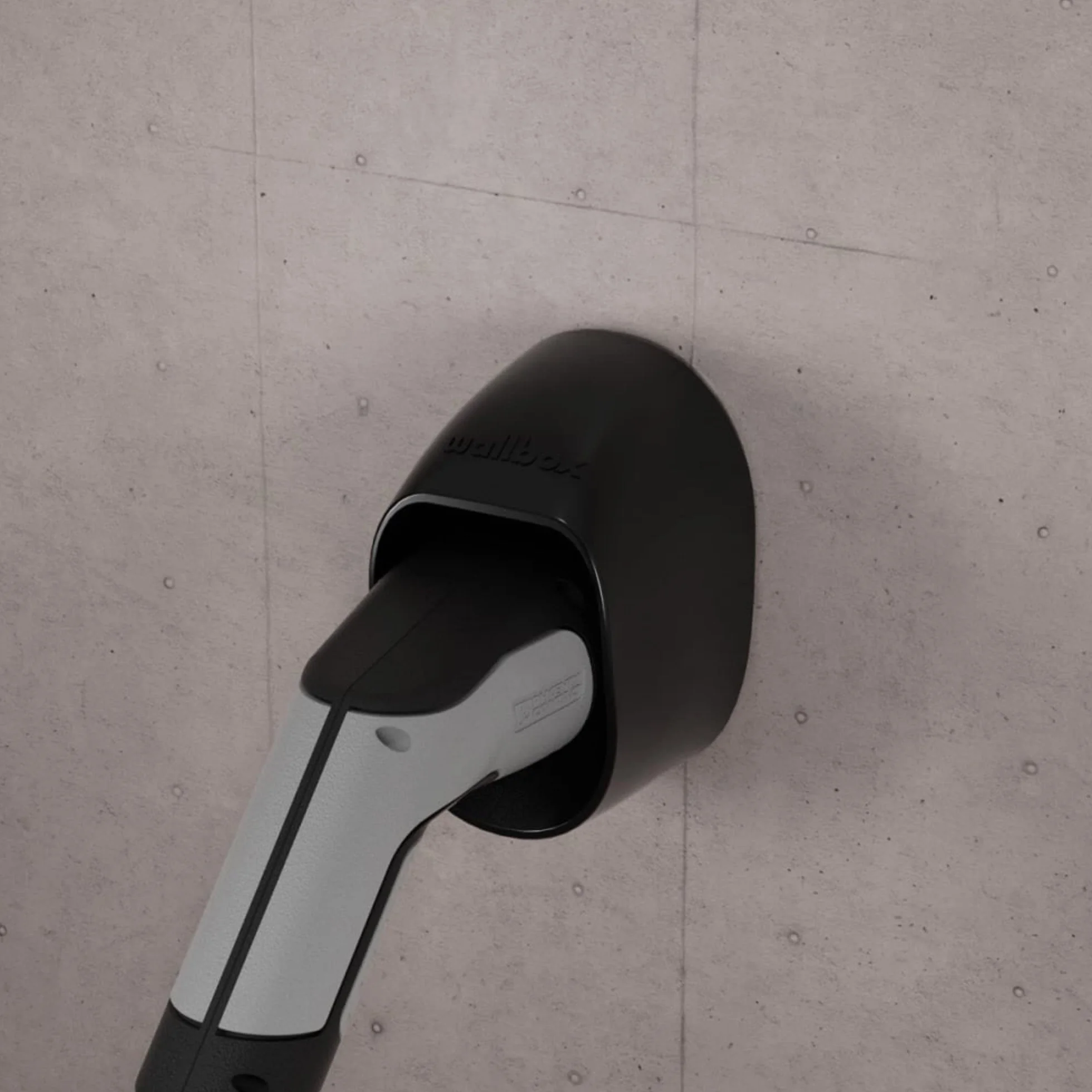Wallbox Support de Chargeur EV Type 2 - Gestion du Câble de Charge EV Intérieur/Extérieur - Noir