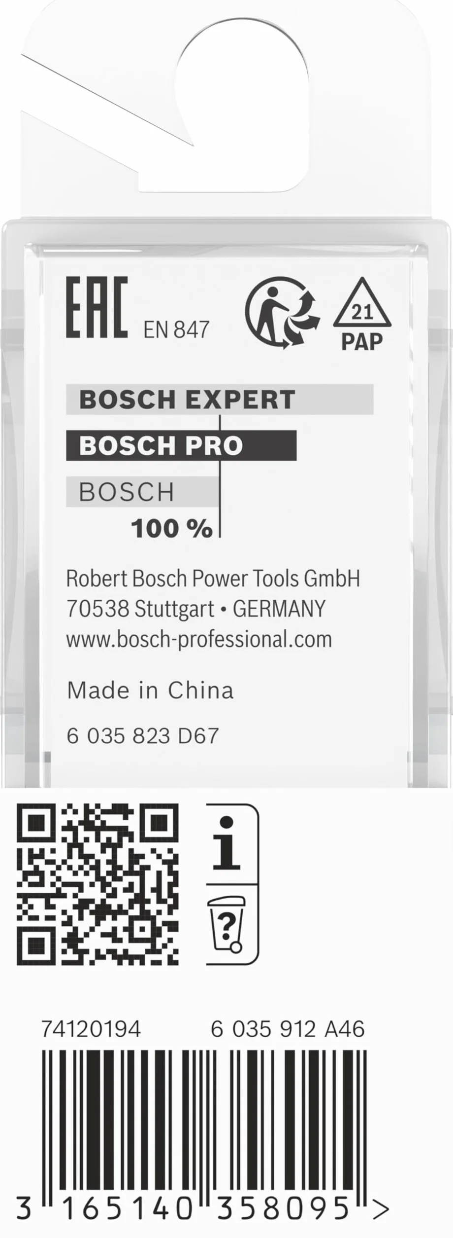 Bosch Accessories 2 608 628 348 Fraise 8 mm 12,7 x 25,4 x 68 mm Gris