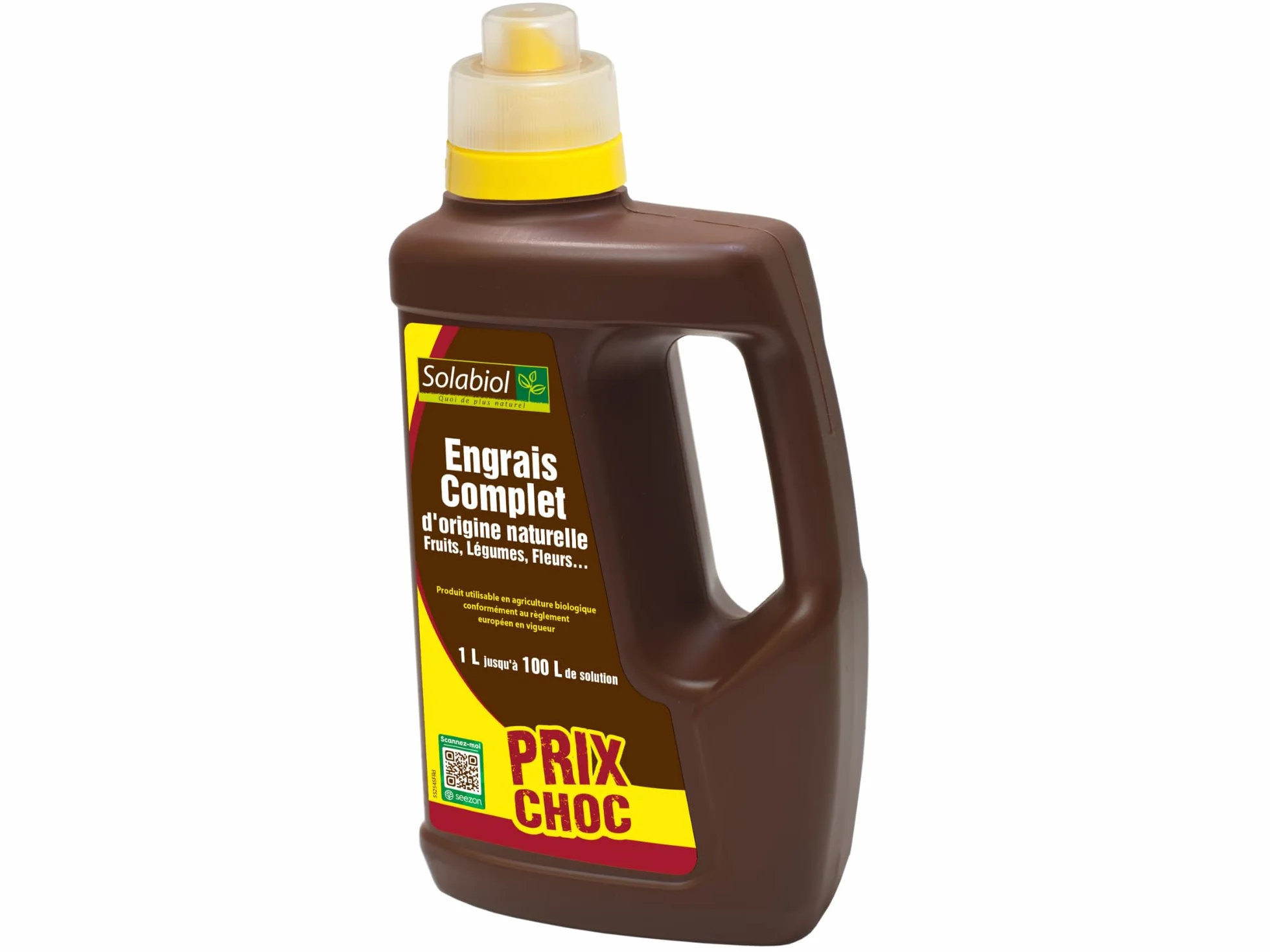 SOLABIOL Engrais Complet Liquide Universel 1L - Jusqu'à 100L Solution - Tous Types Cultures Agriculture Biologique