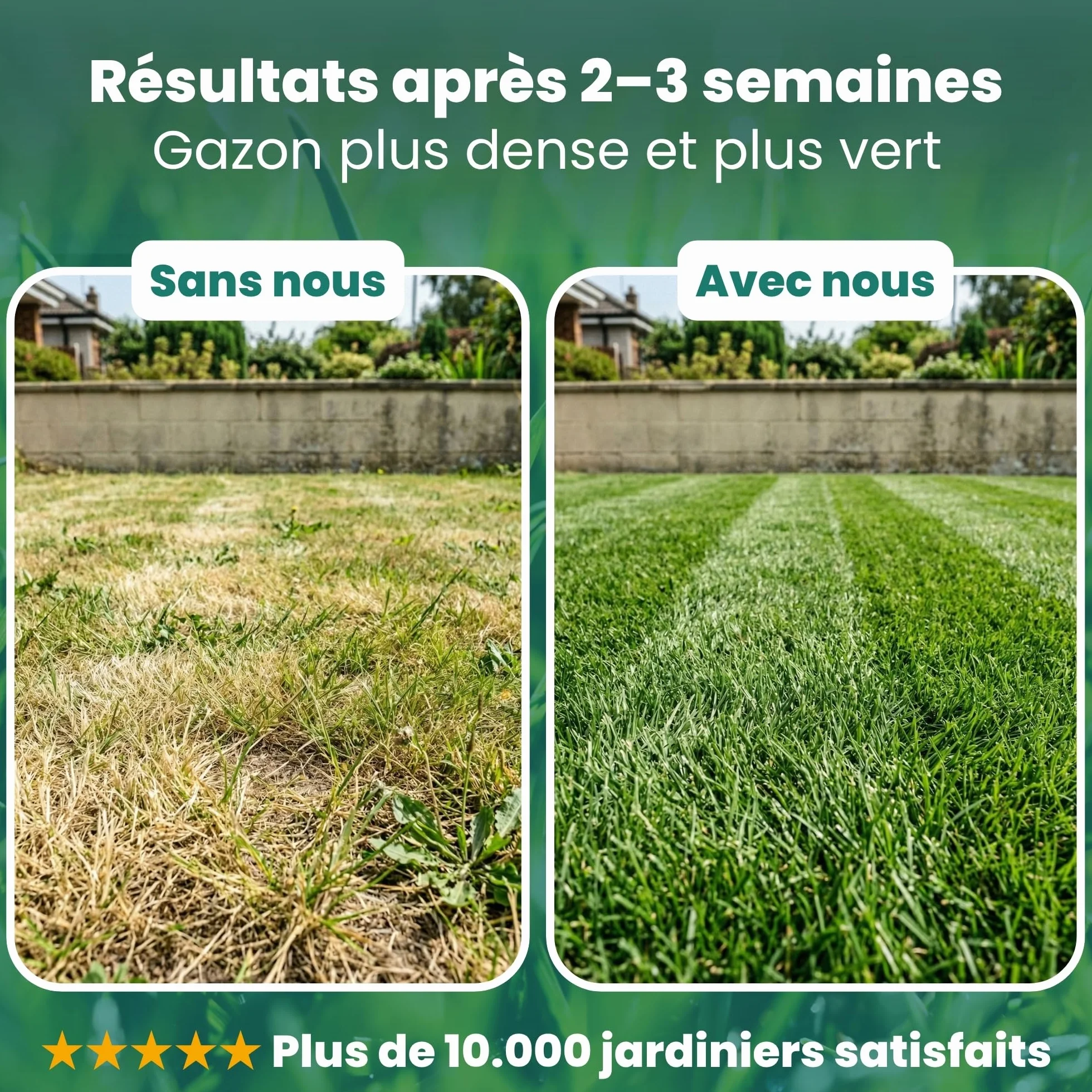 LERAVA Engrais Gazon Printemps Marathon NPK libération lente anti mousse – Fertilisant pelouse azote