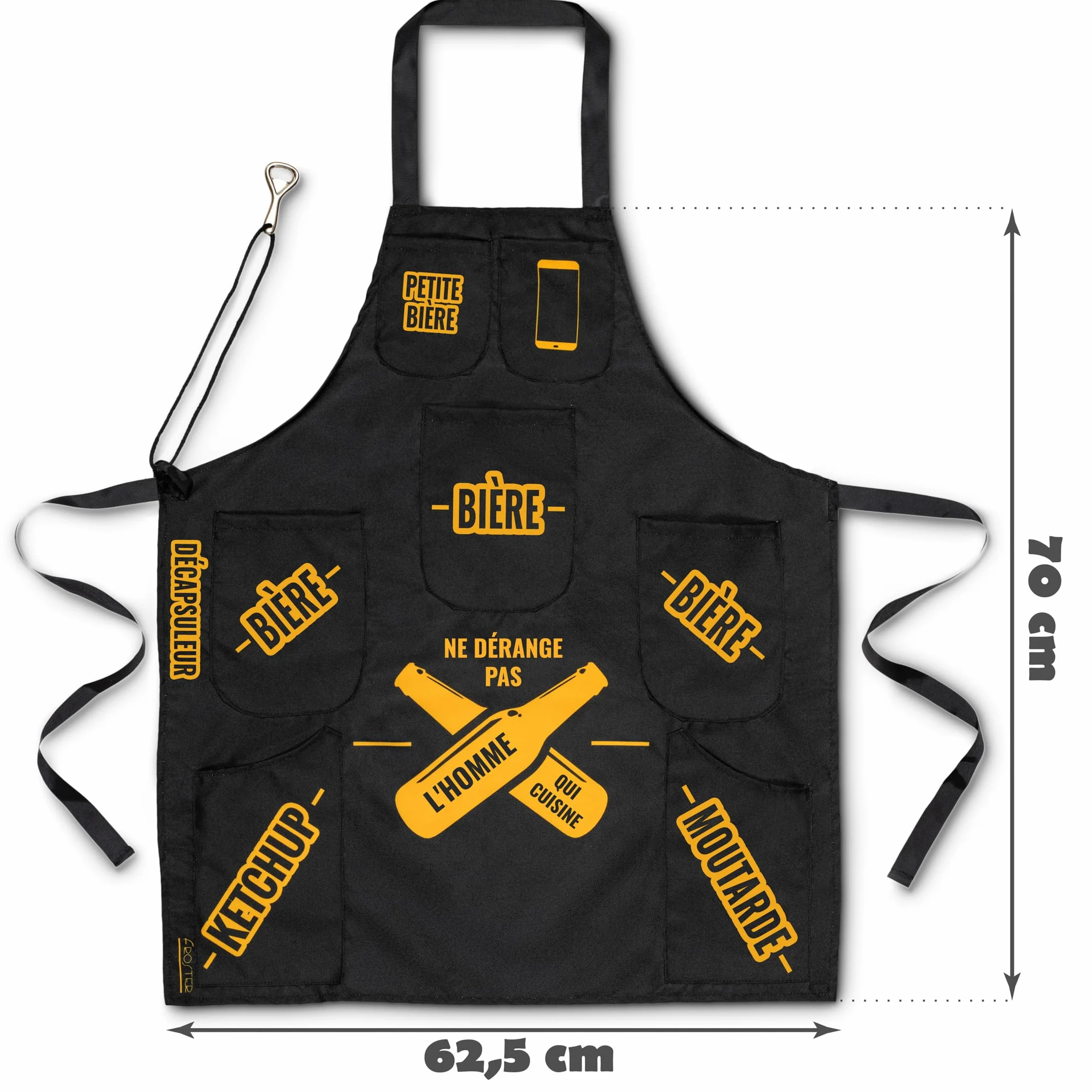 Froster Tablier Barbecue Homme Imperméable avec Poches Bière
