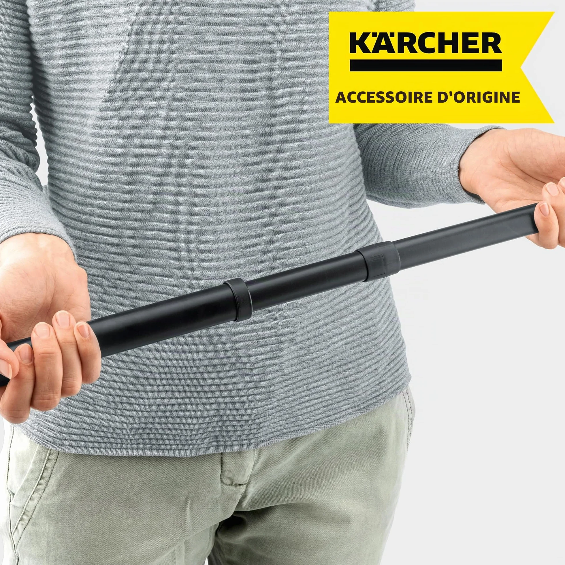 Kärcher Kit d'extension (pour tous les Kärcher WV et KV 4, extensible de 0,6 à 1,5 mètres, lot de 2 barres télescopiques, pour atteindre facilement les surfaces de fenêtre surélevées)., Taille unique