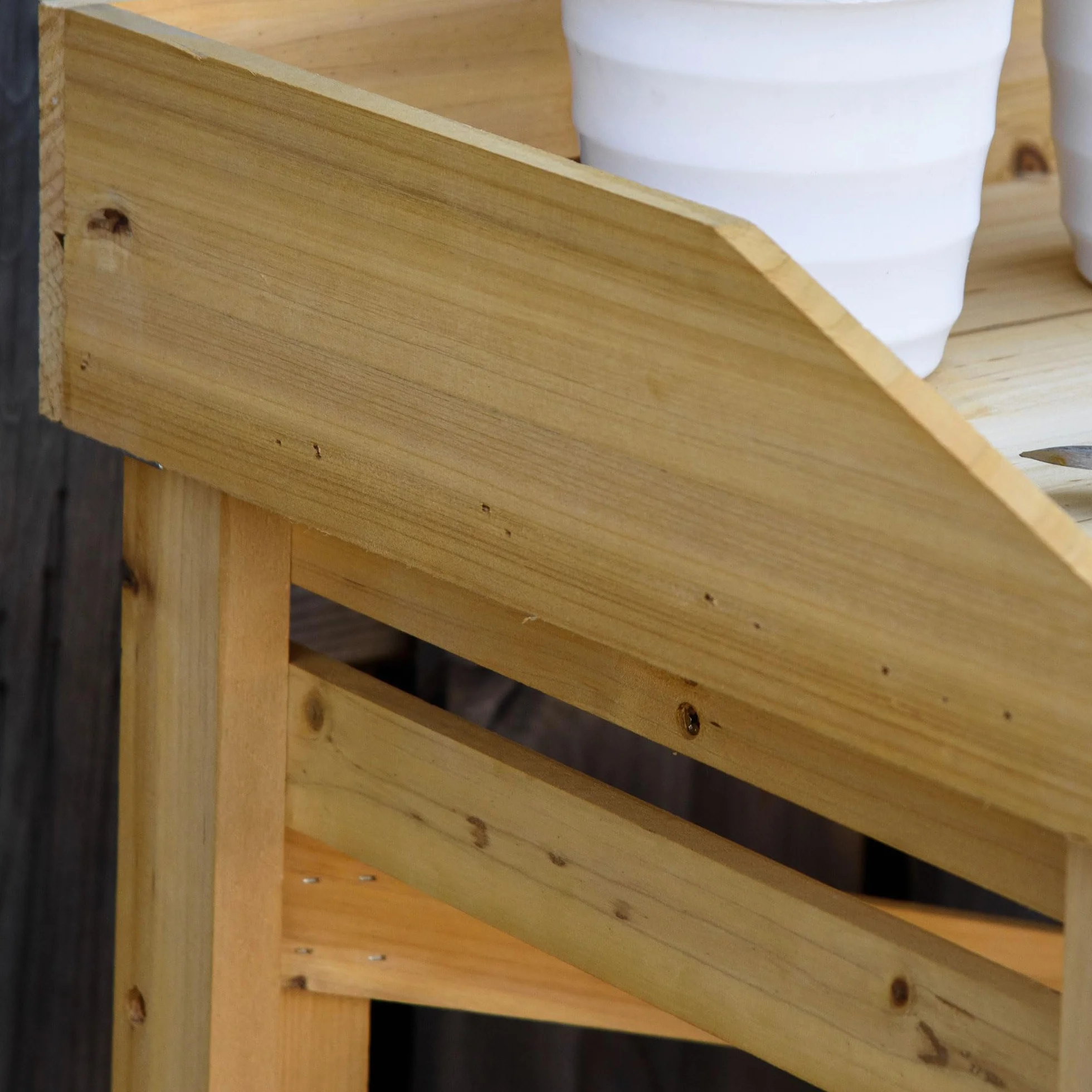 Outsunny Table de rempotage Plateau avec rebords Bois Sapin pré-huilé