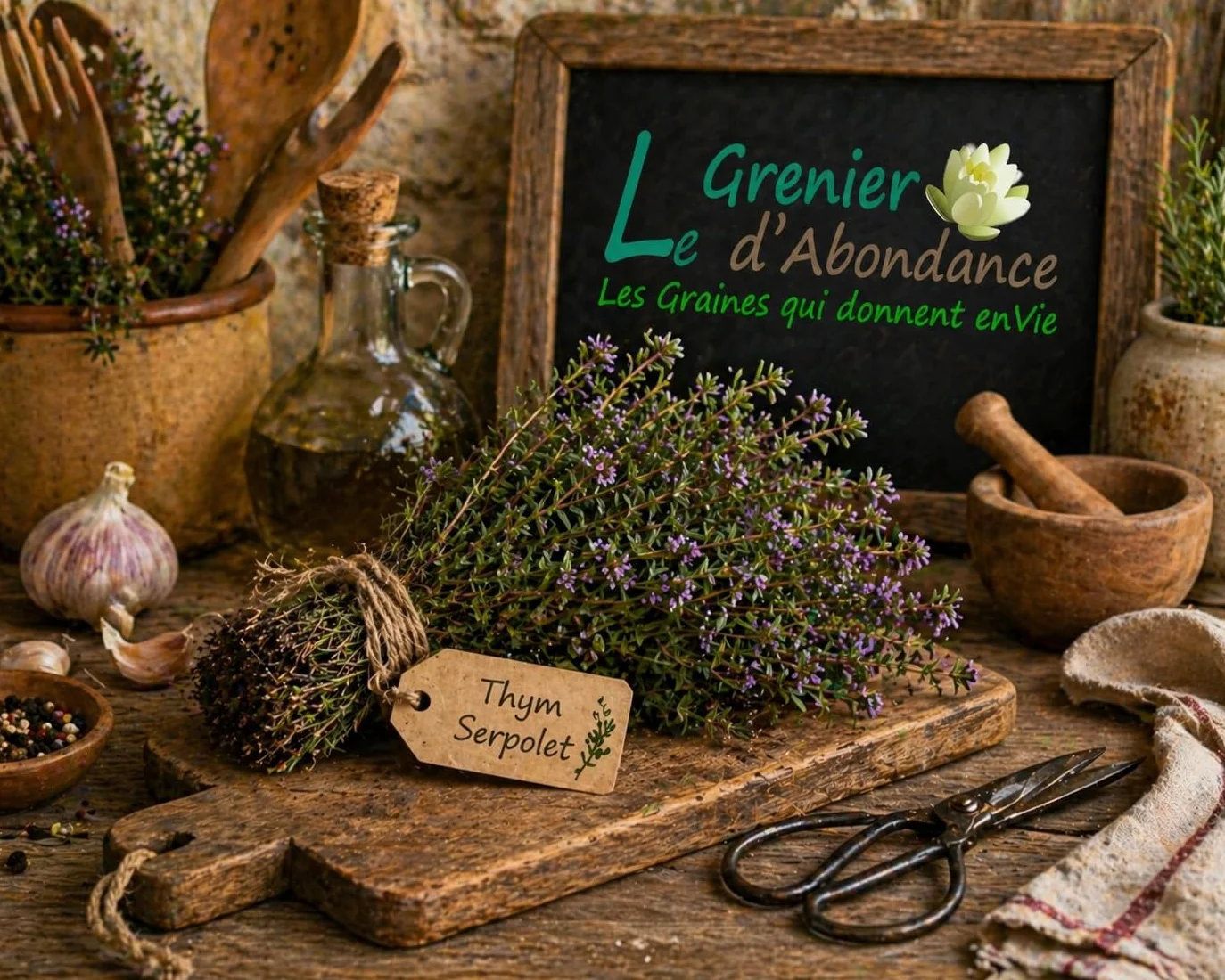 Le Grenier d'Abondance THYM SERPOLET Thymus serpylum 100 graines Aromatiques à semer