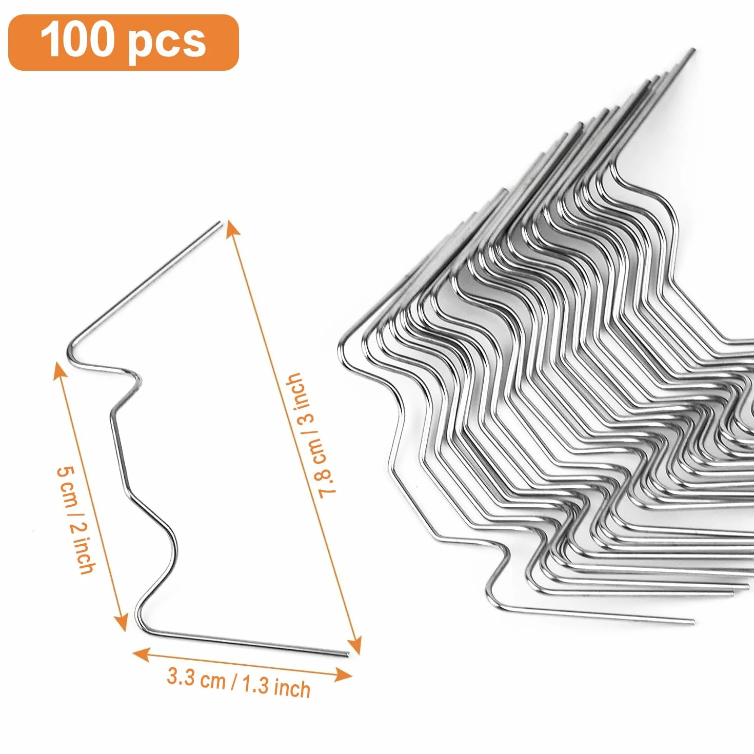 Clips en forme de W pour vitres de serre, lot de 100, clips à ressort