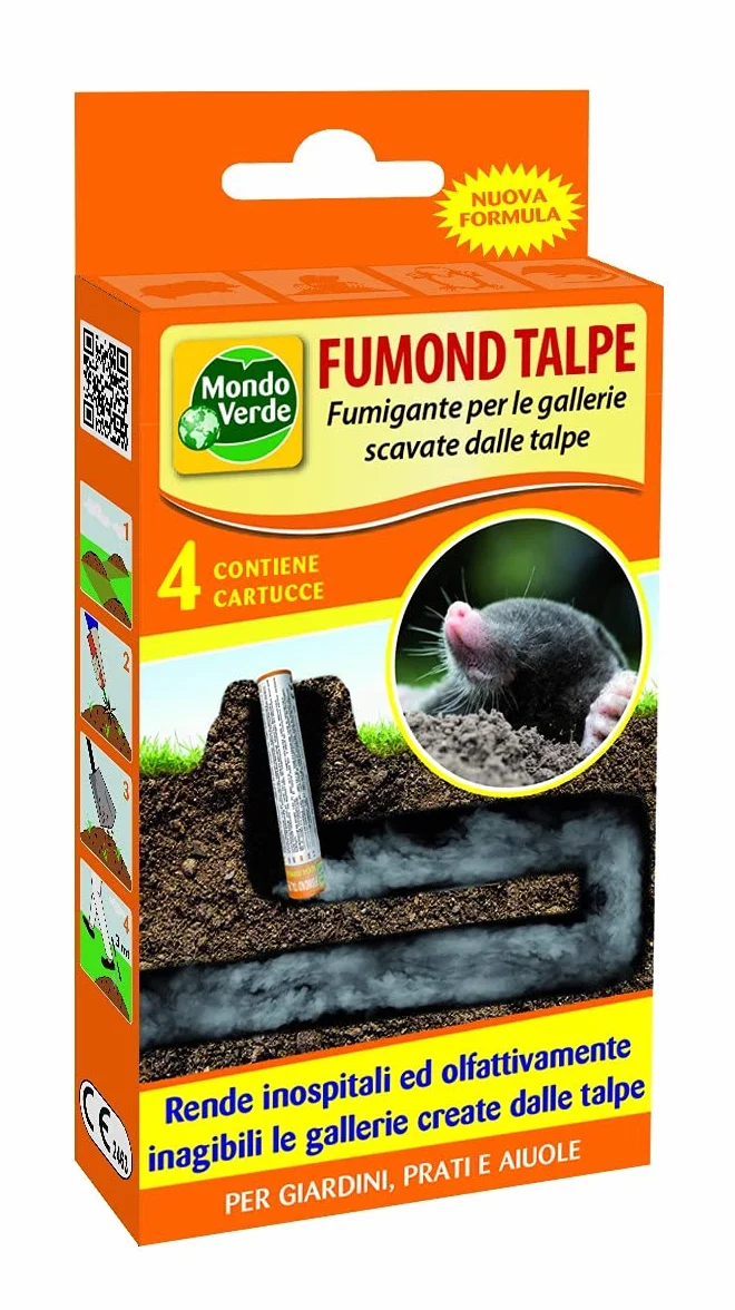Mondo Verde Fumond Talpe Lot de 4 fumigènes anti-taupes et rongeurs