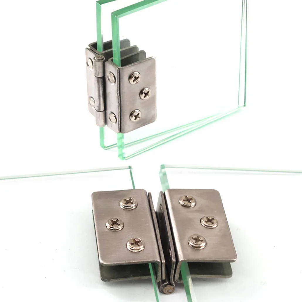 Kit de charnière de porte en verre en alliage de zinc Douche Charnière porte en verre Clamp Clip
