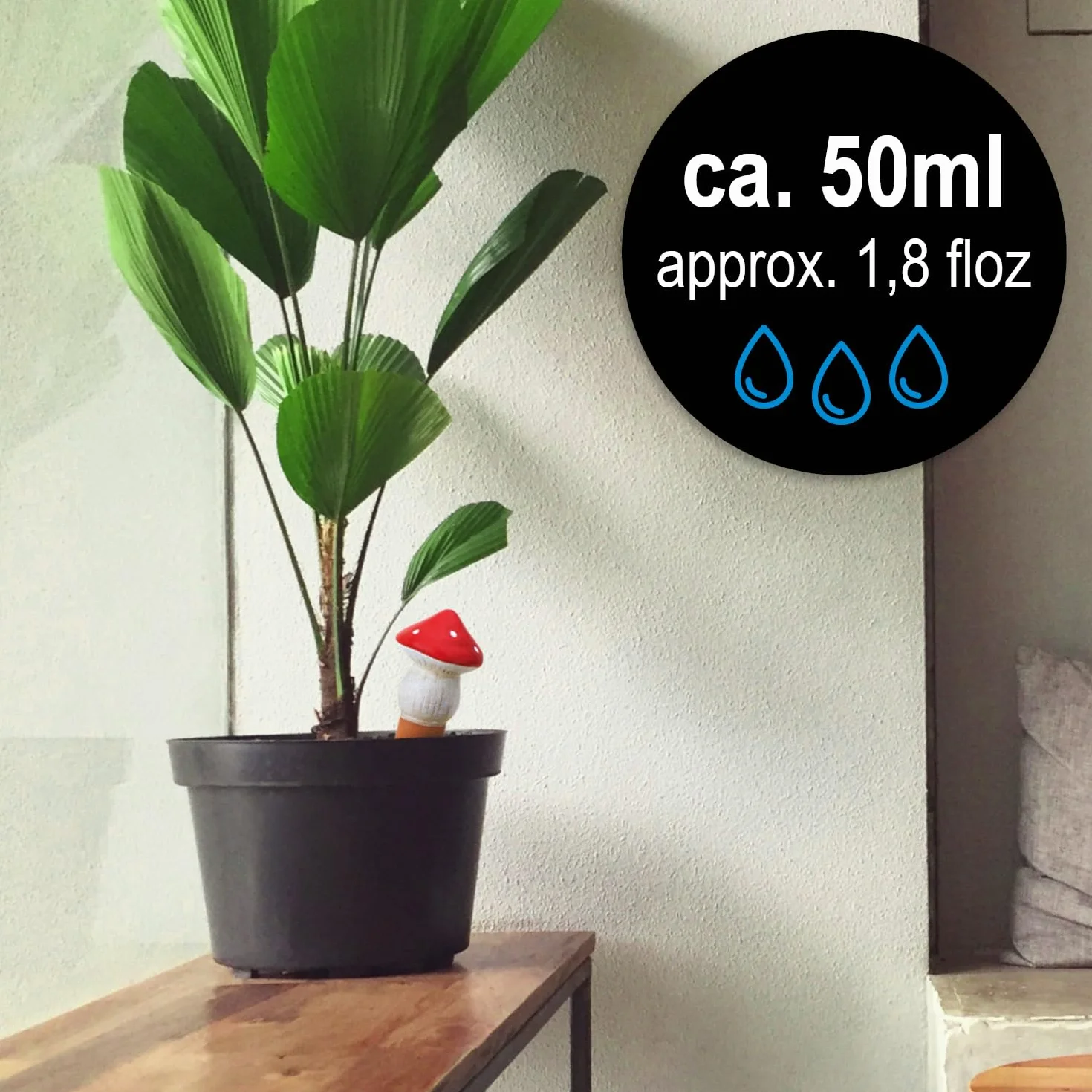 COM-FOUR® arrosage automatique plantes d'intérieur distributeur d'eau cônes d'argile hydrospikes 4 pièces