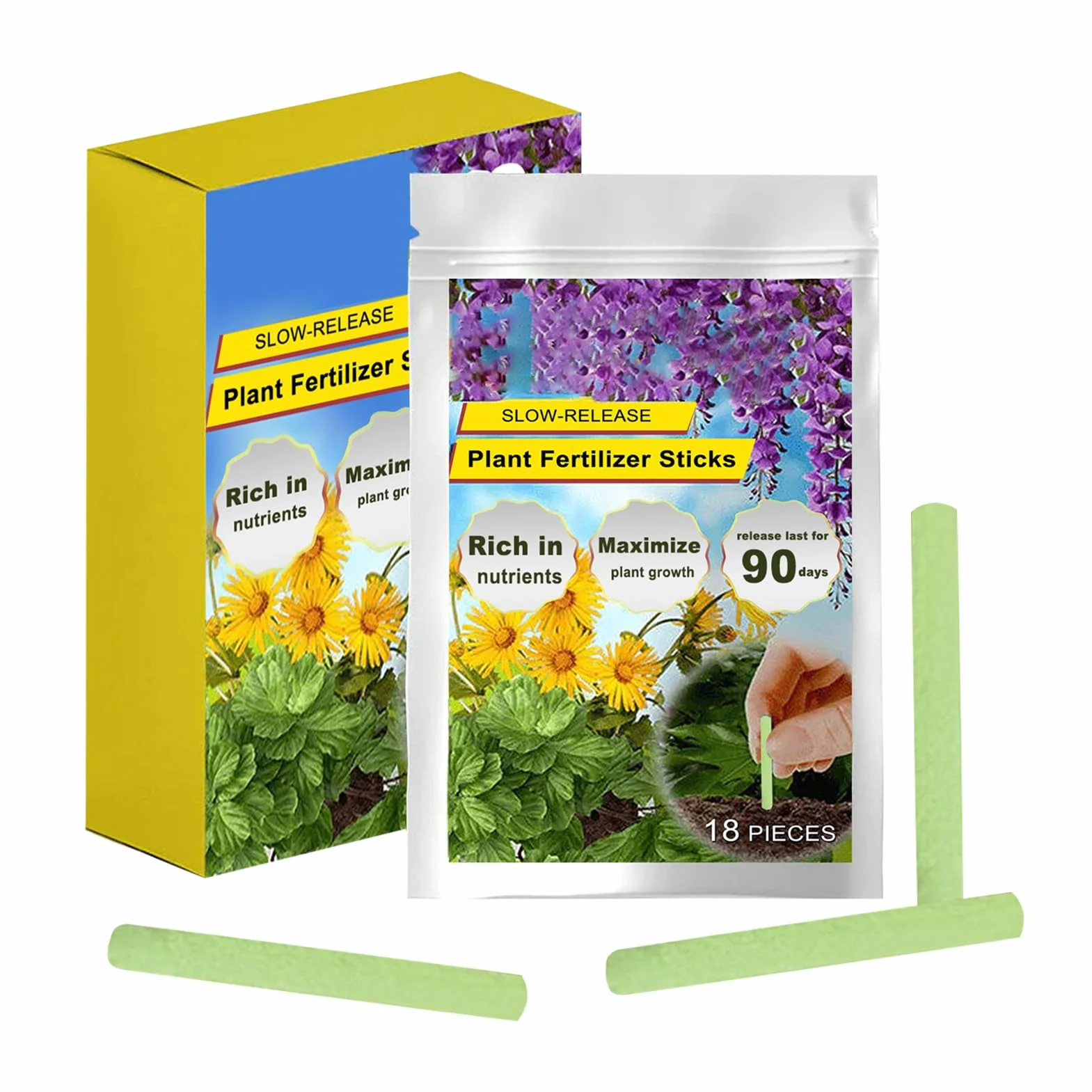 Pastilles nutritives pour plantes 18 unités nutriments naturels libération lente fleurs arbres vivaces légumes jardin