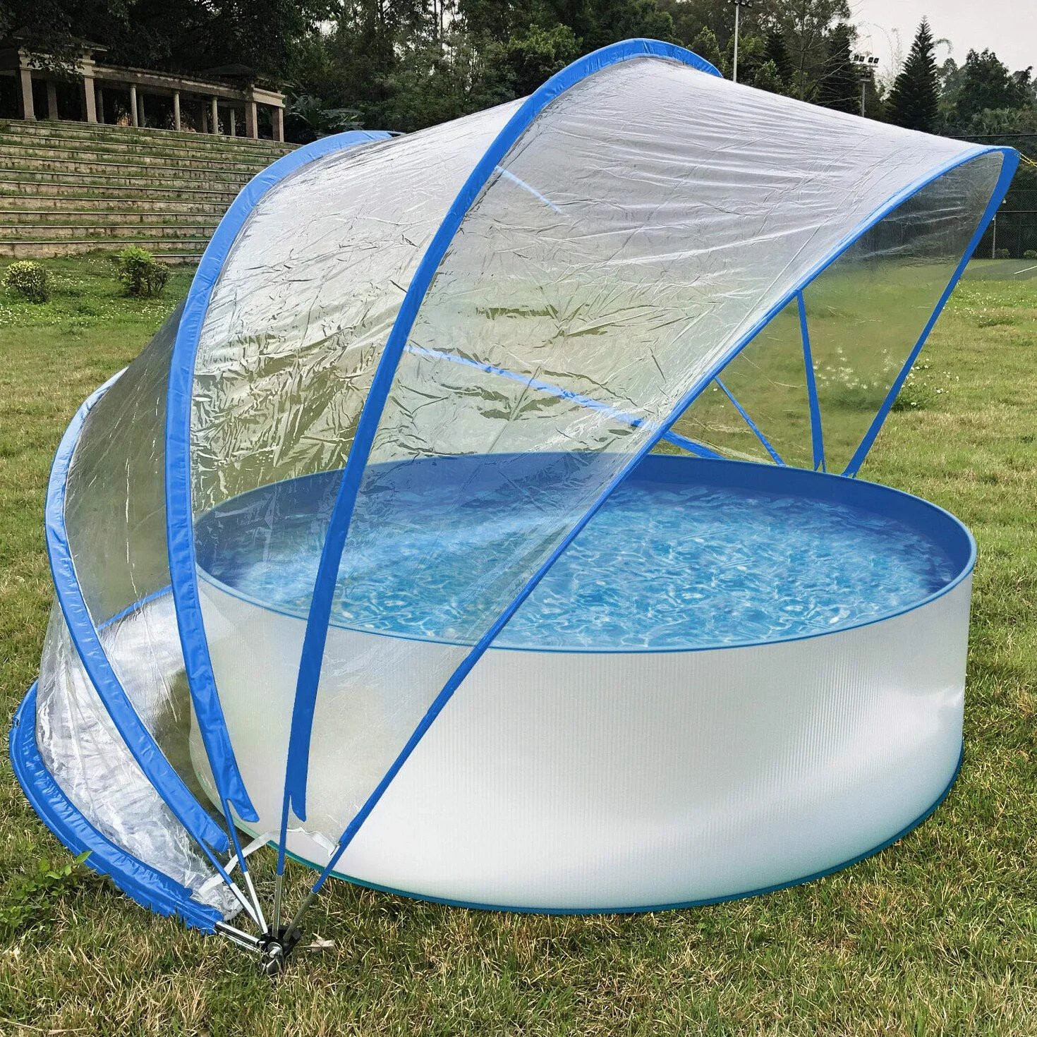 Steinbach Pavillion Tente Cabrio Dome 440 x 220 cm Bleu