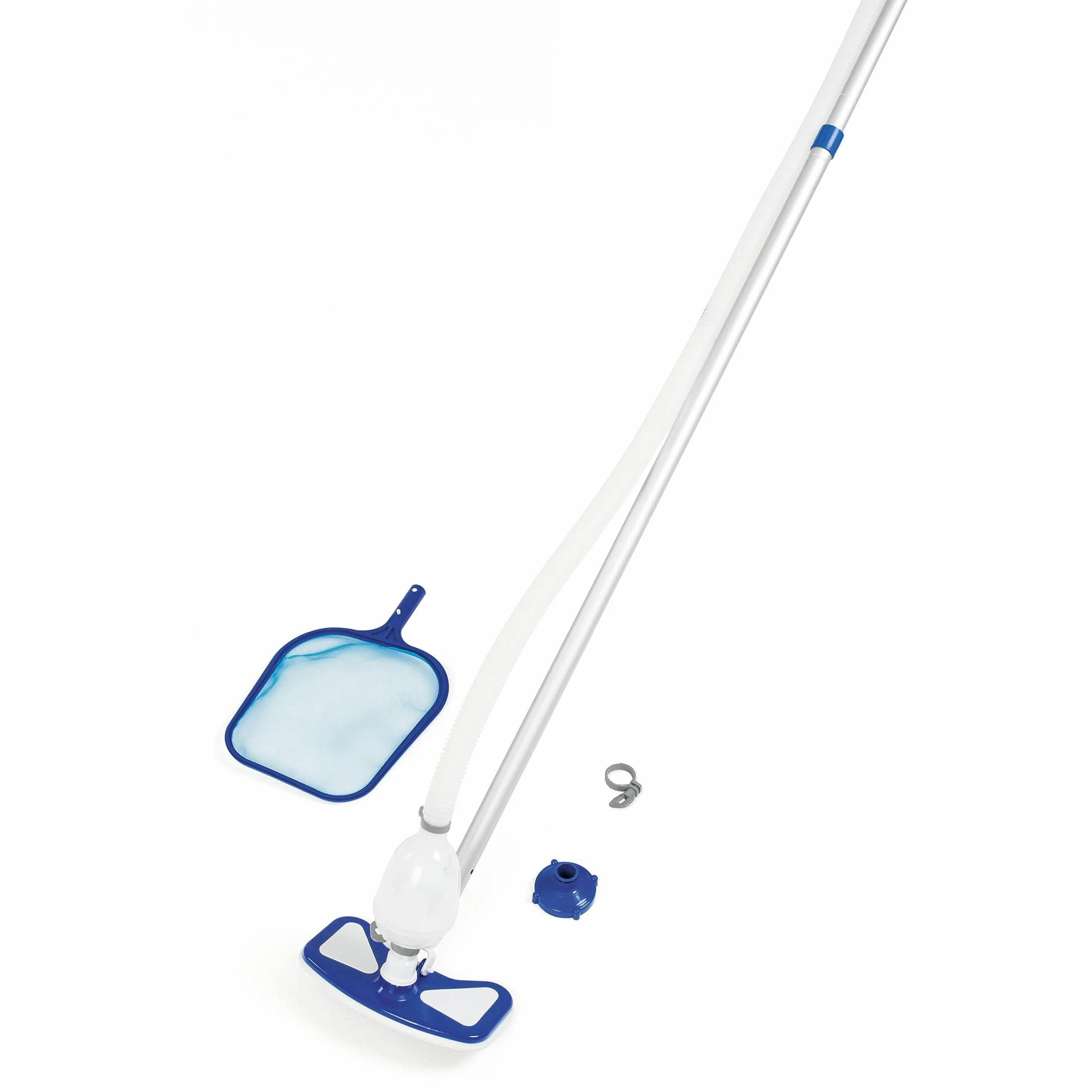 Bestway Kit de Nettoyage pour Piscine, Aspirateur, Épuisette, Tuyau, Manche Alu 4 x 60 cm