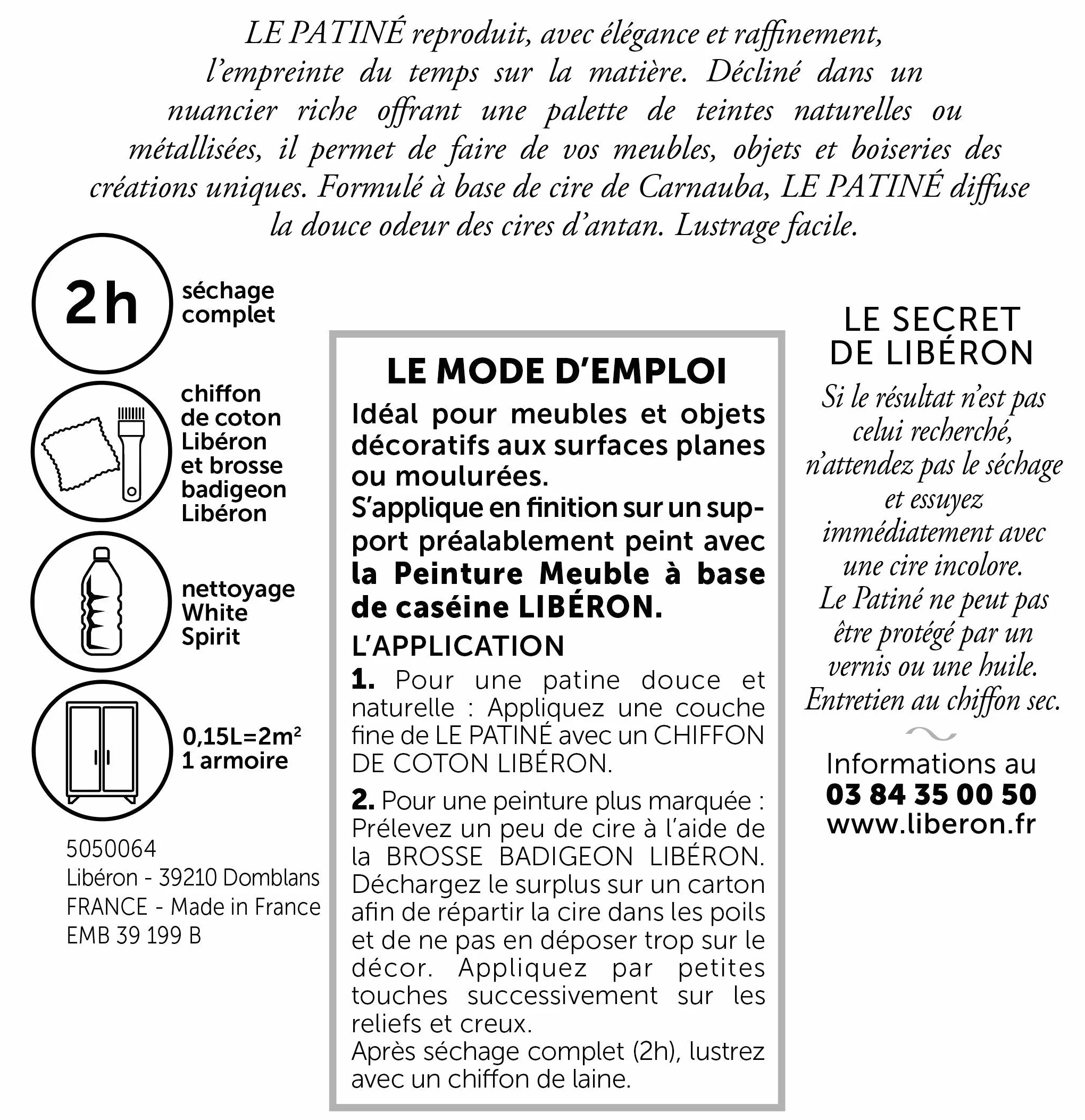 Libéron Peinture décorative, Le patiné, Or riche, 150 ML