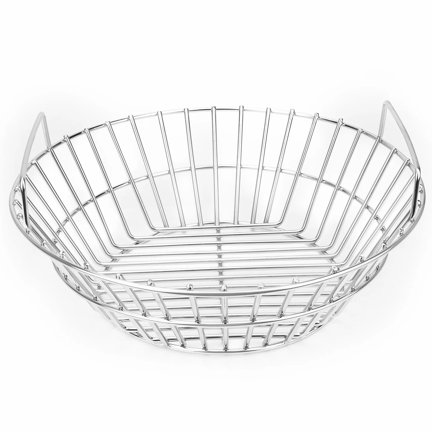 onlyfire Panier à Charbon de Bois en INOX pour Kamado Joe Classic et Large Big Green Egg 46 cm 18 Pouces