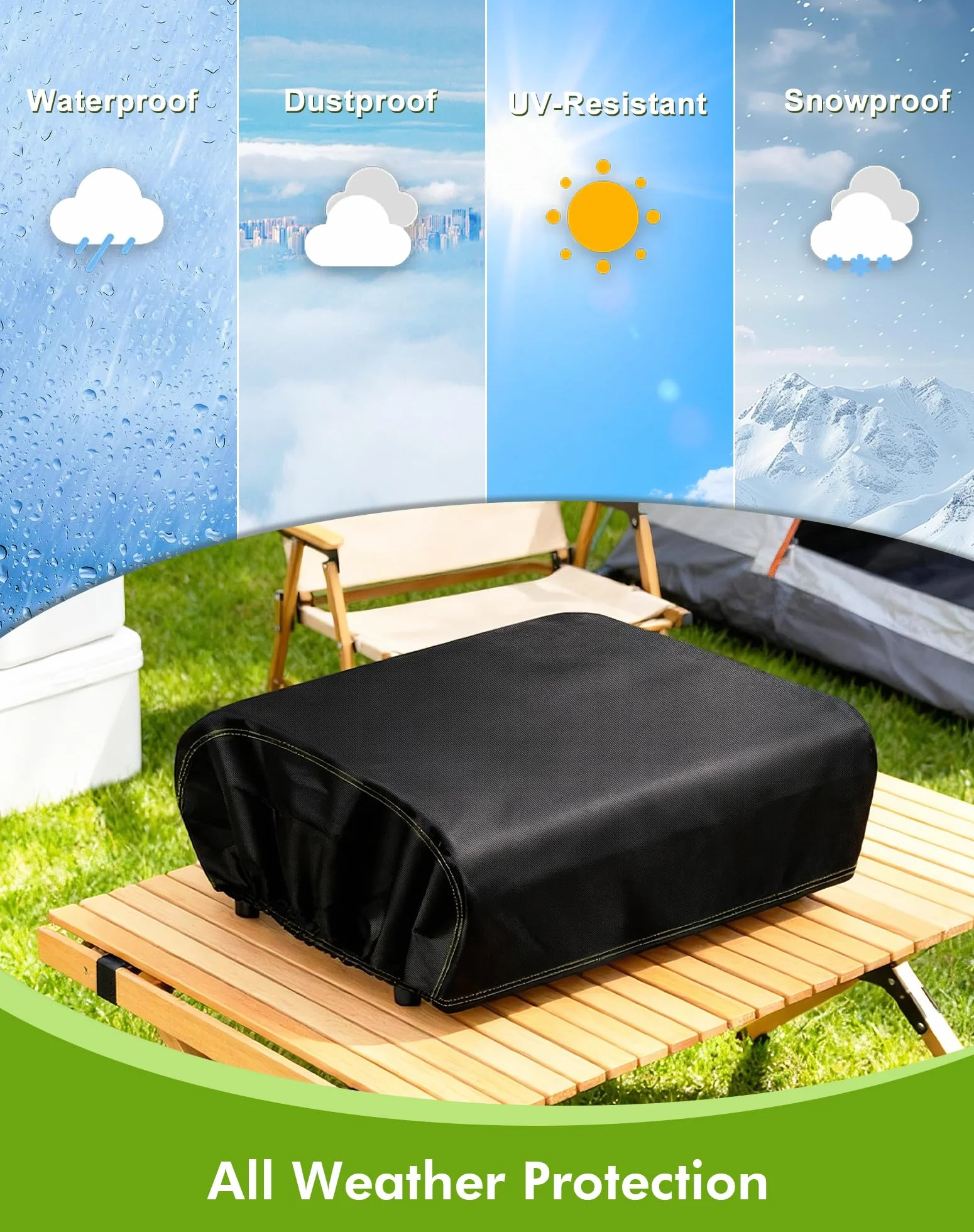 Housse Plancha Exterieur 600D Oxford Protection 60x45x25 cm Imperméable Anti-UV Anti-poussière Universelle