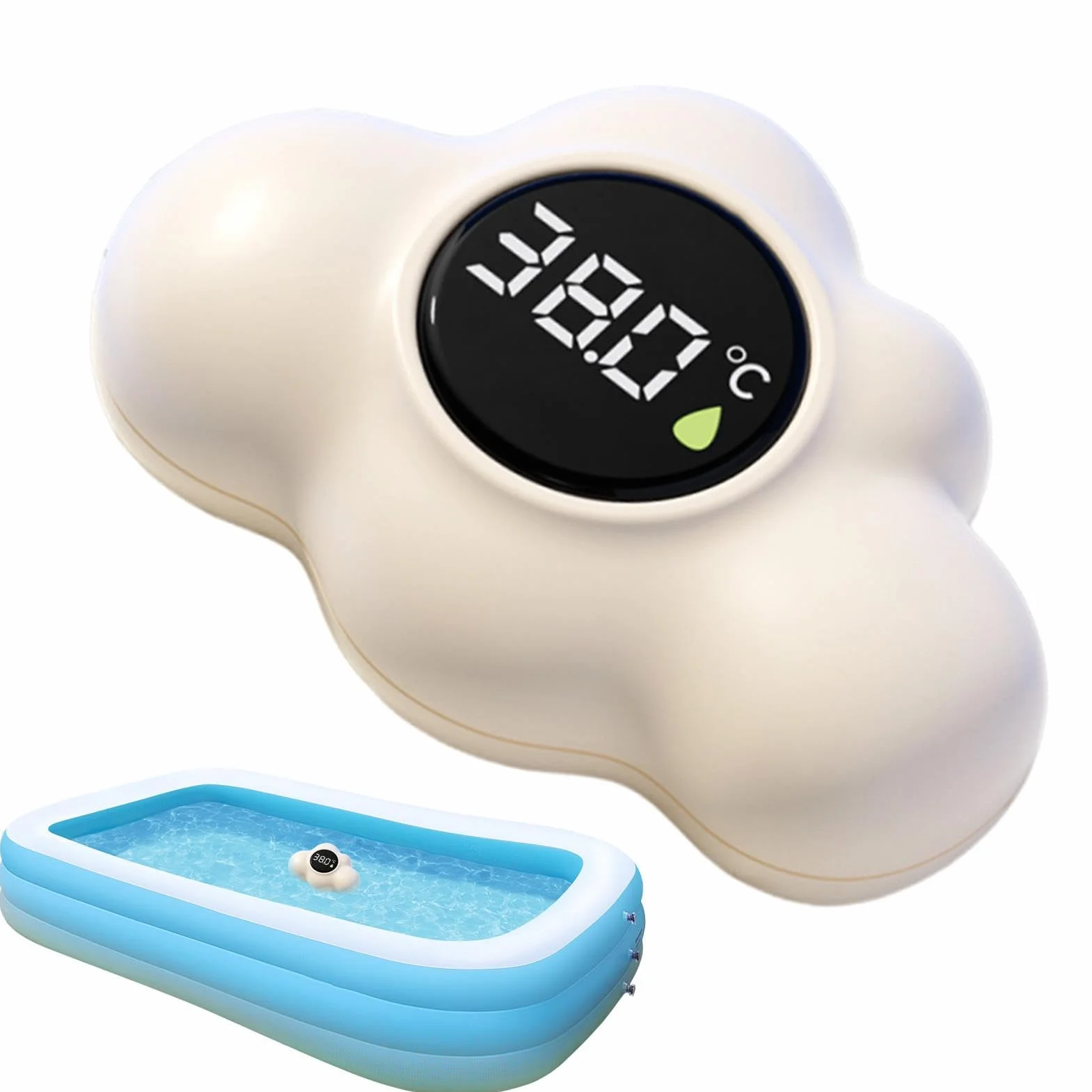 Thermomètre de Bain Bébé 3 Couleurs Écran LED Sans BPA