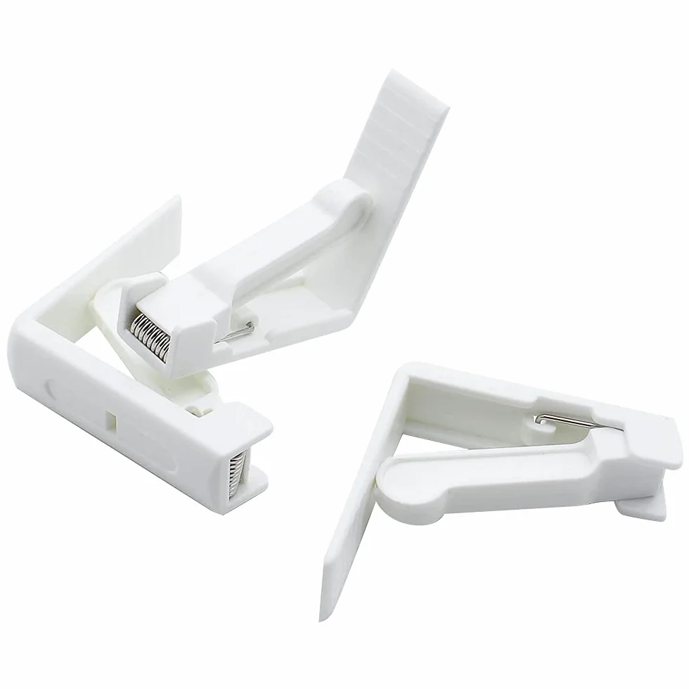 Pinces à Nappe en Plastique Blanc 8 Pièces Réglables à Ressort pour Table d'Extérieur Jardin